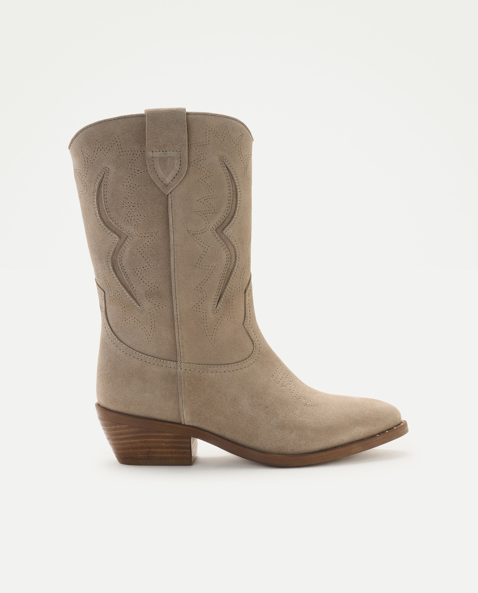Imagem 0 de Botas de Cowboy em Pele Tipo Camurça