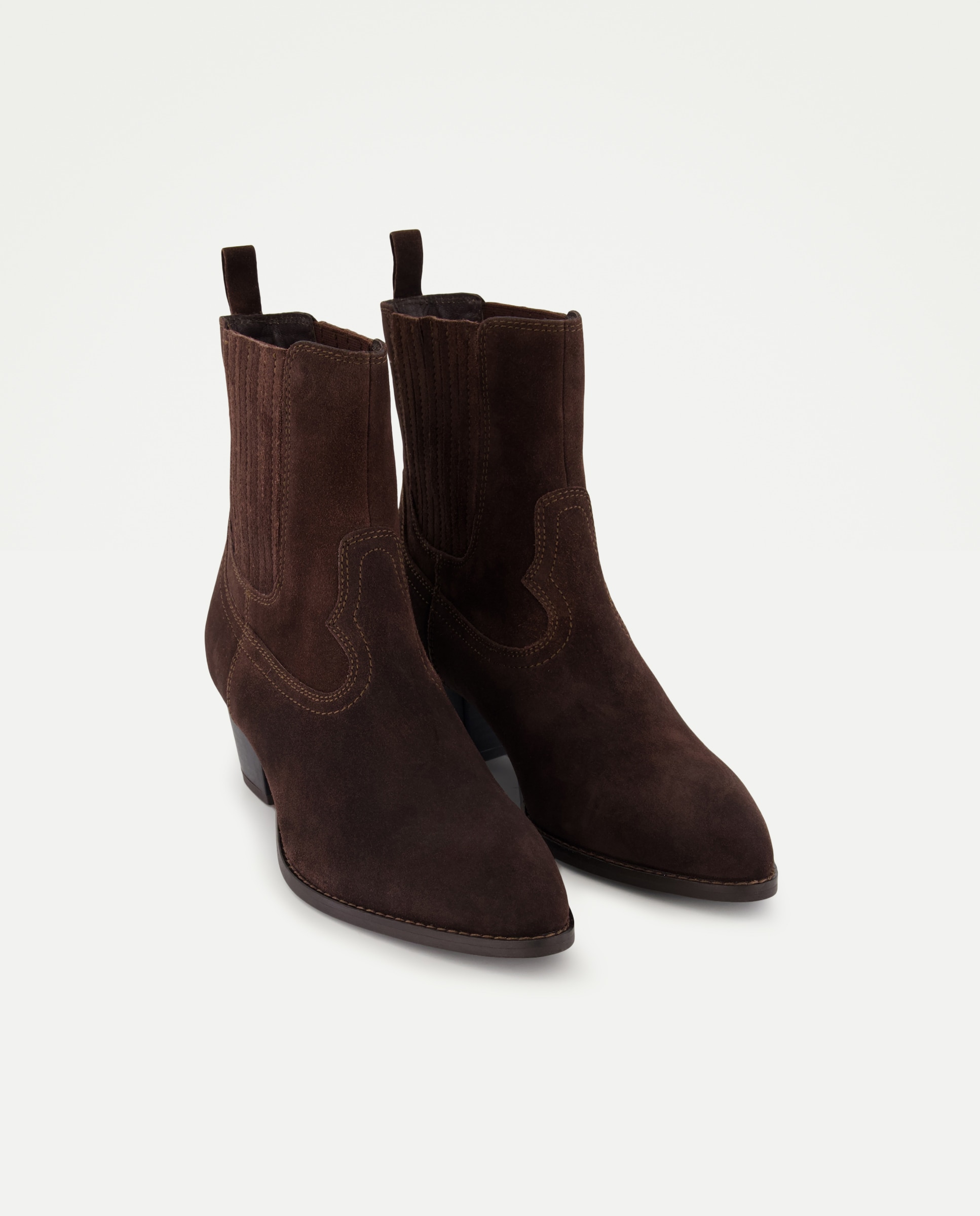 Botins em Croute com Tacão Baixo Chocolate-2