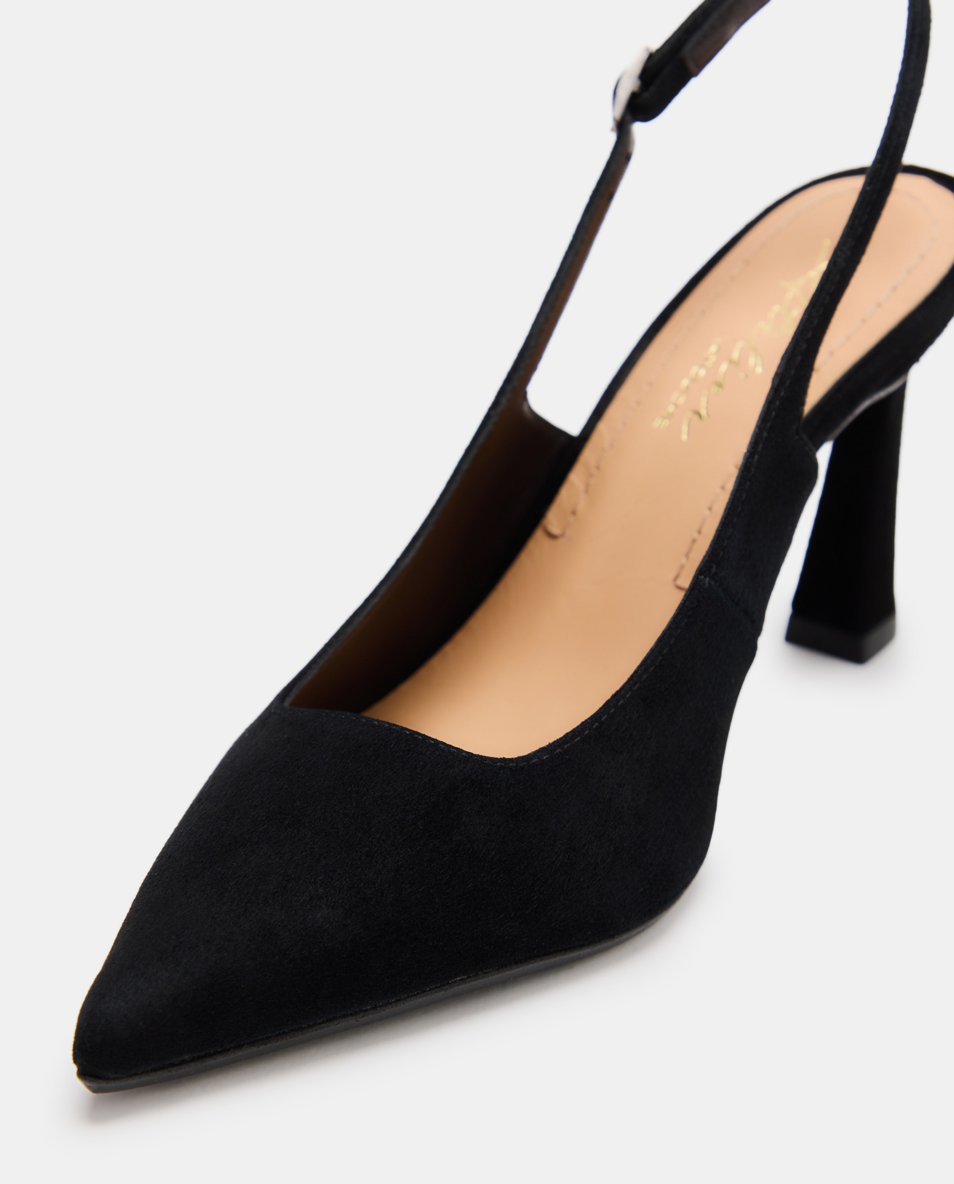 Sapatos de Salto Tipo Mules Altos Preto-5