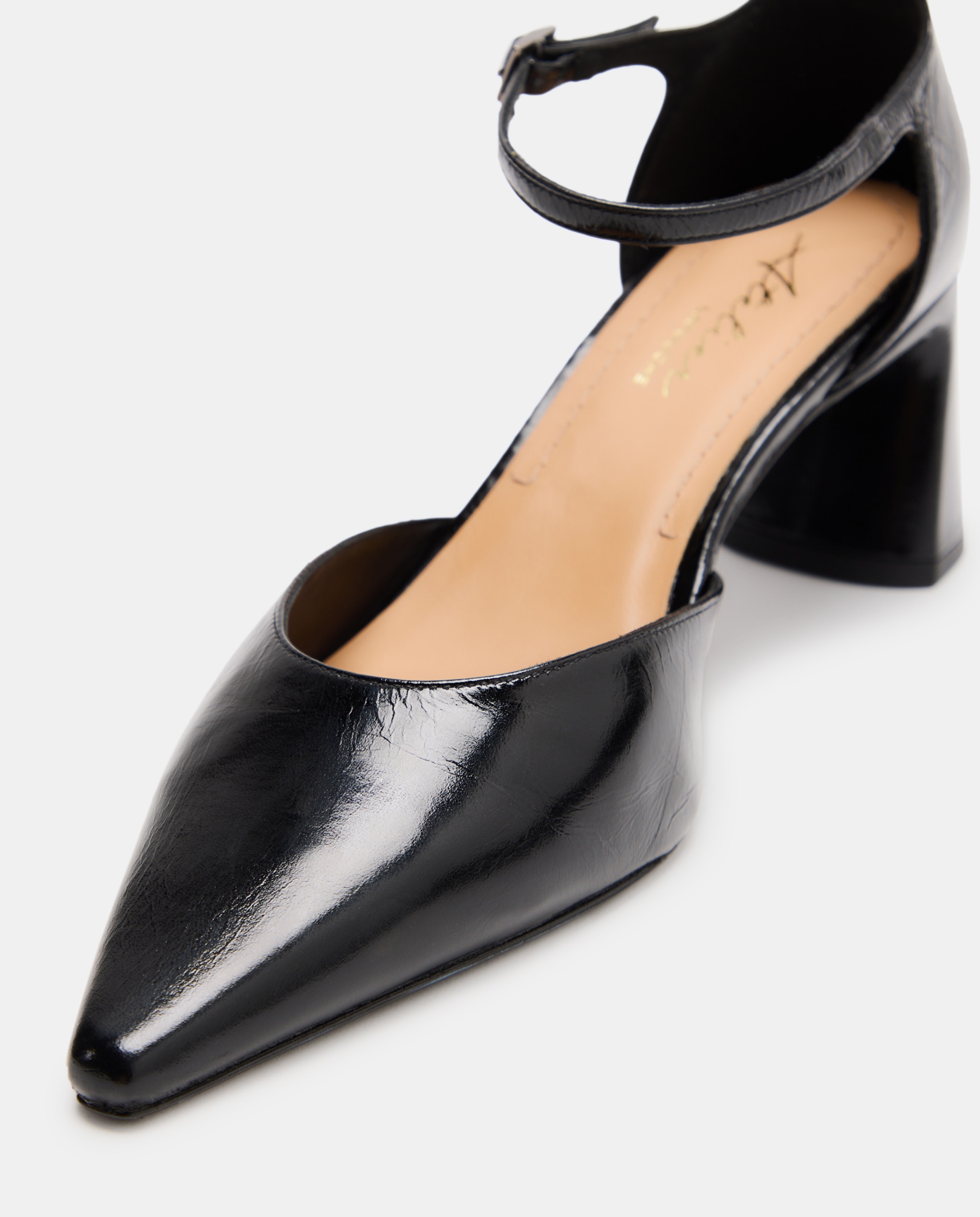 Sapatos de Salto com Pulseira pelo Tornozelo Preto-5