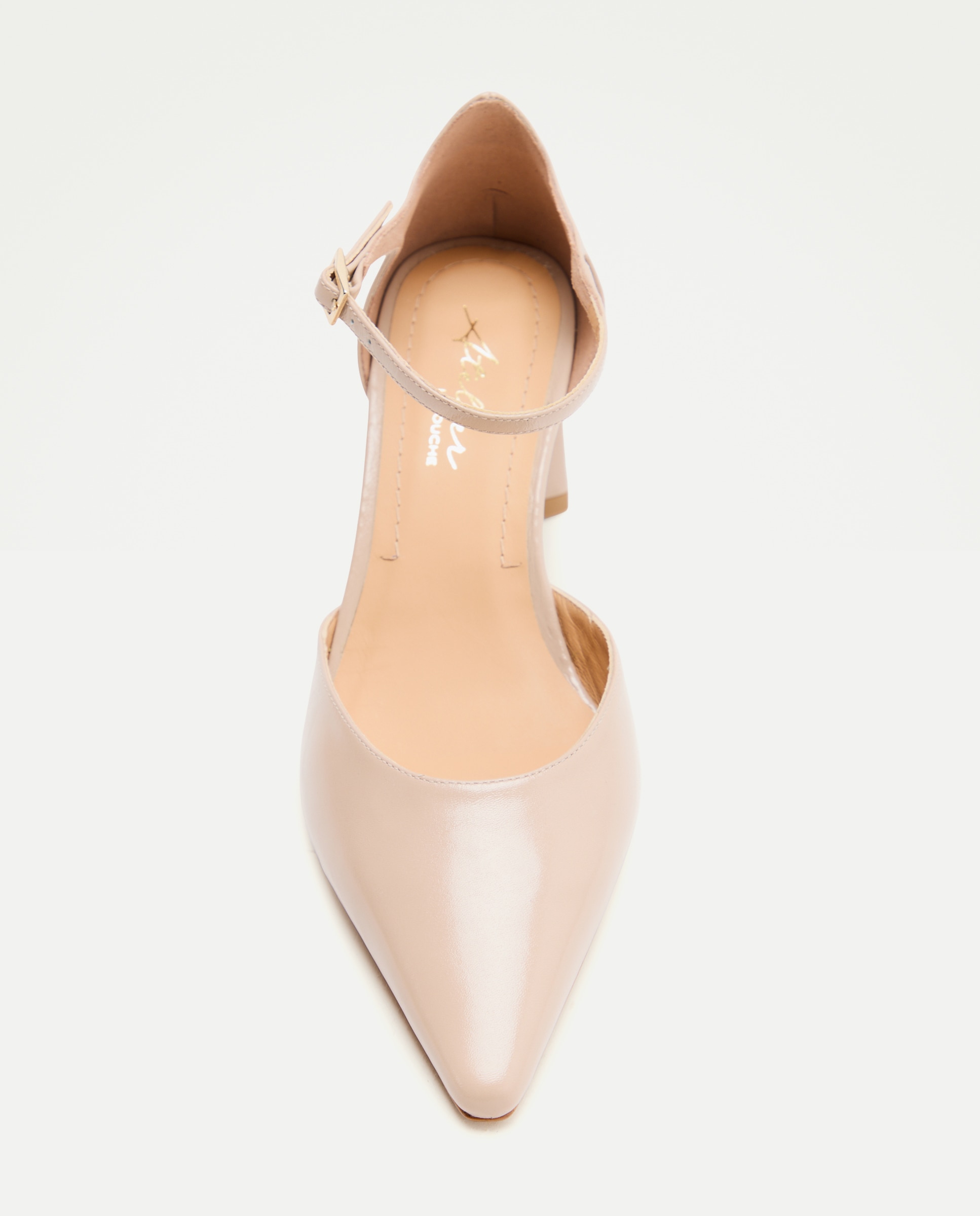 Sapatos de Salto com Pulseira pelo Tornozelo Vison Claro-4