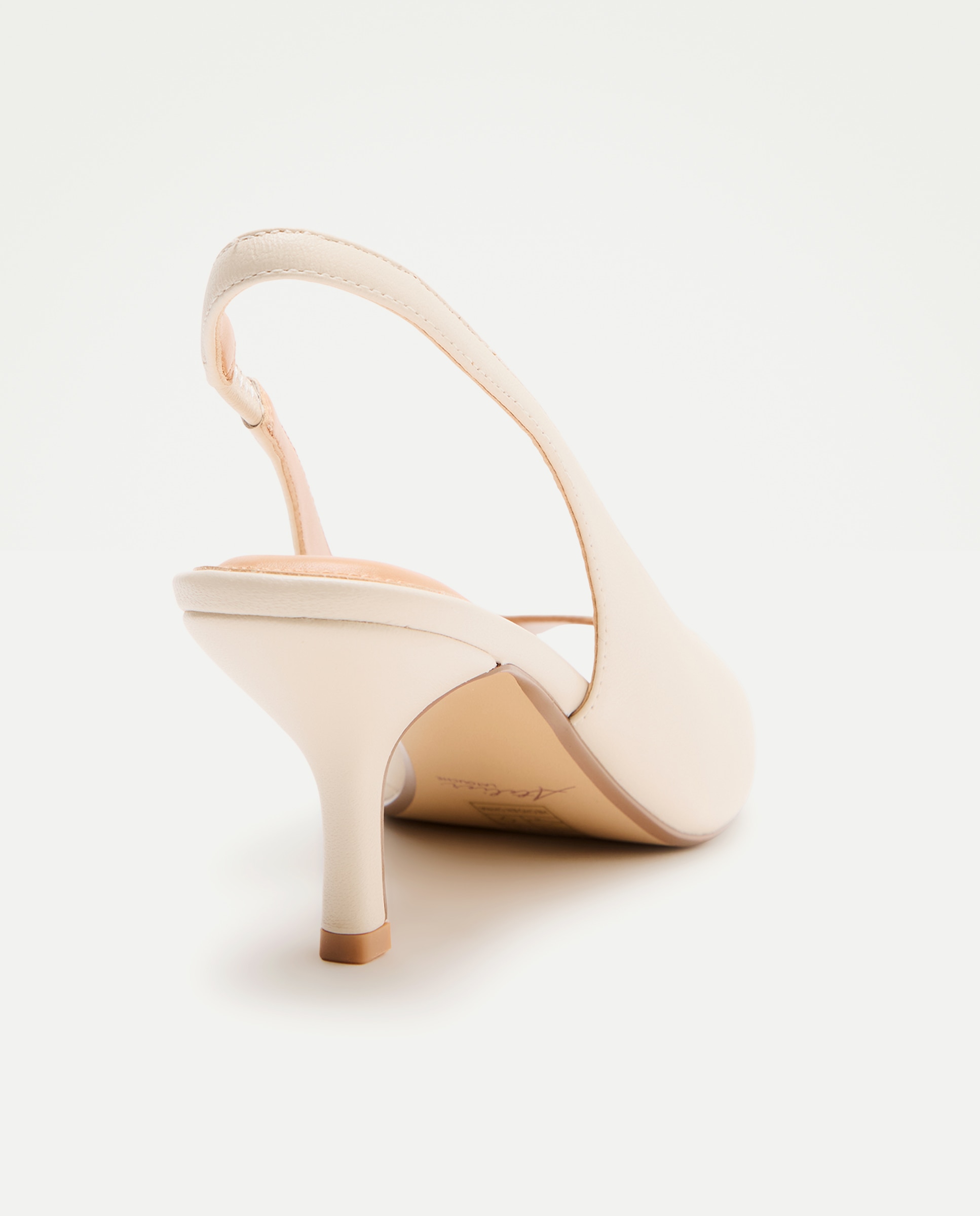 Sapatos com Tacão Peep Toe Branco-marfim-3