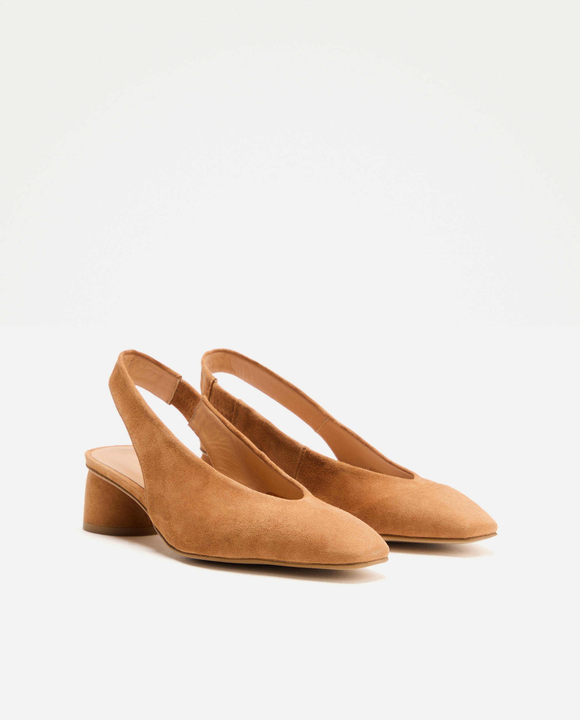 Sapatos de Salto Tipo Mules sem Forro 730 Camel-2