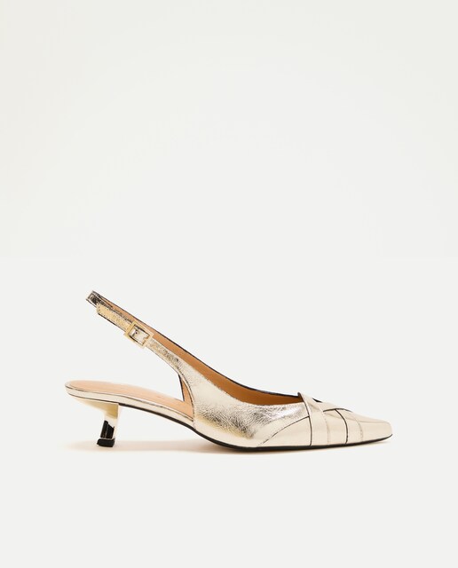 Zapato tacón, destalonado cruzado