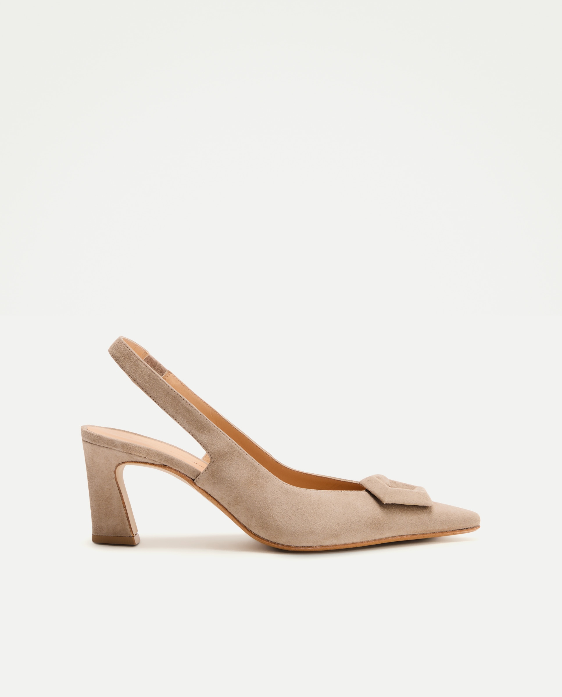 Imagem 0 de Sapatos de Salto Tipo Mules Lisos com Base com Adorno