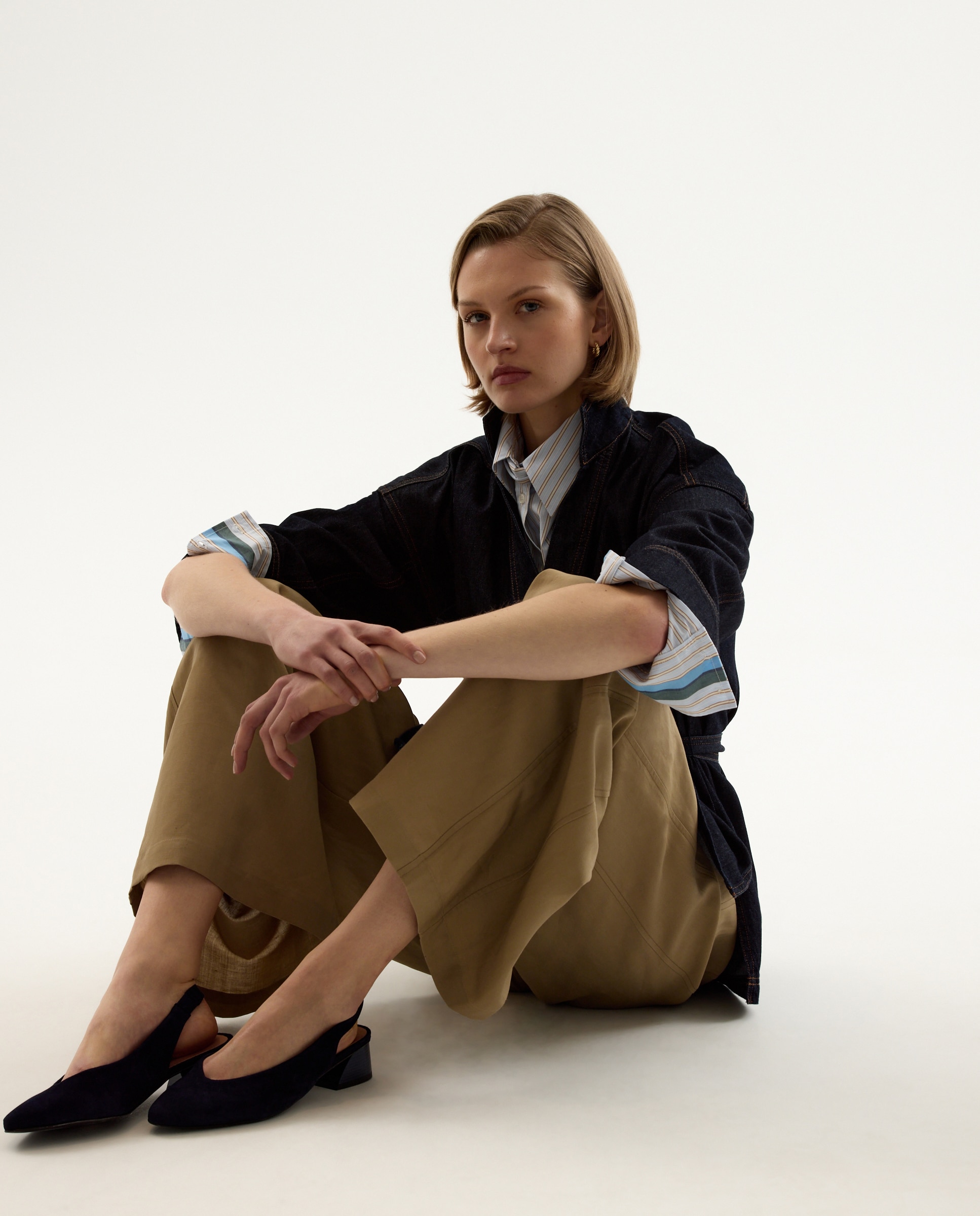 Sapatos com Tacão Tipo Mules sem Forro 400 Azul-6