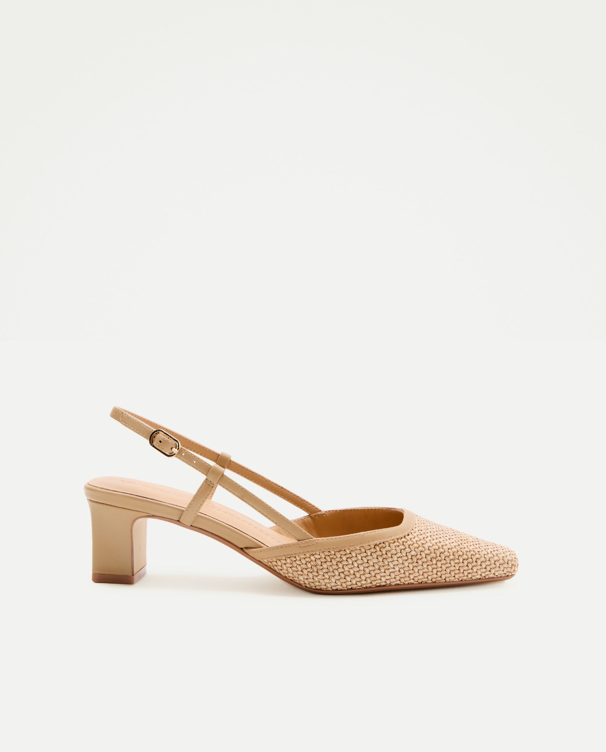 Imagem 0 de Sapatos de Salto Tipo Mules com Vime