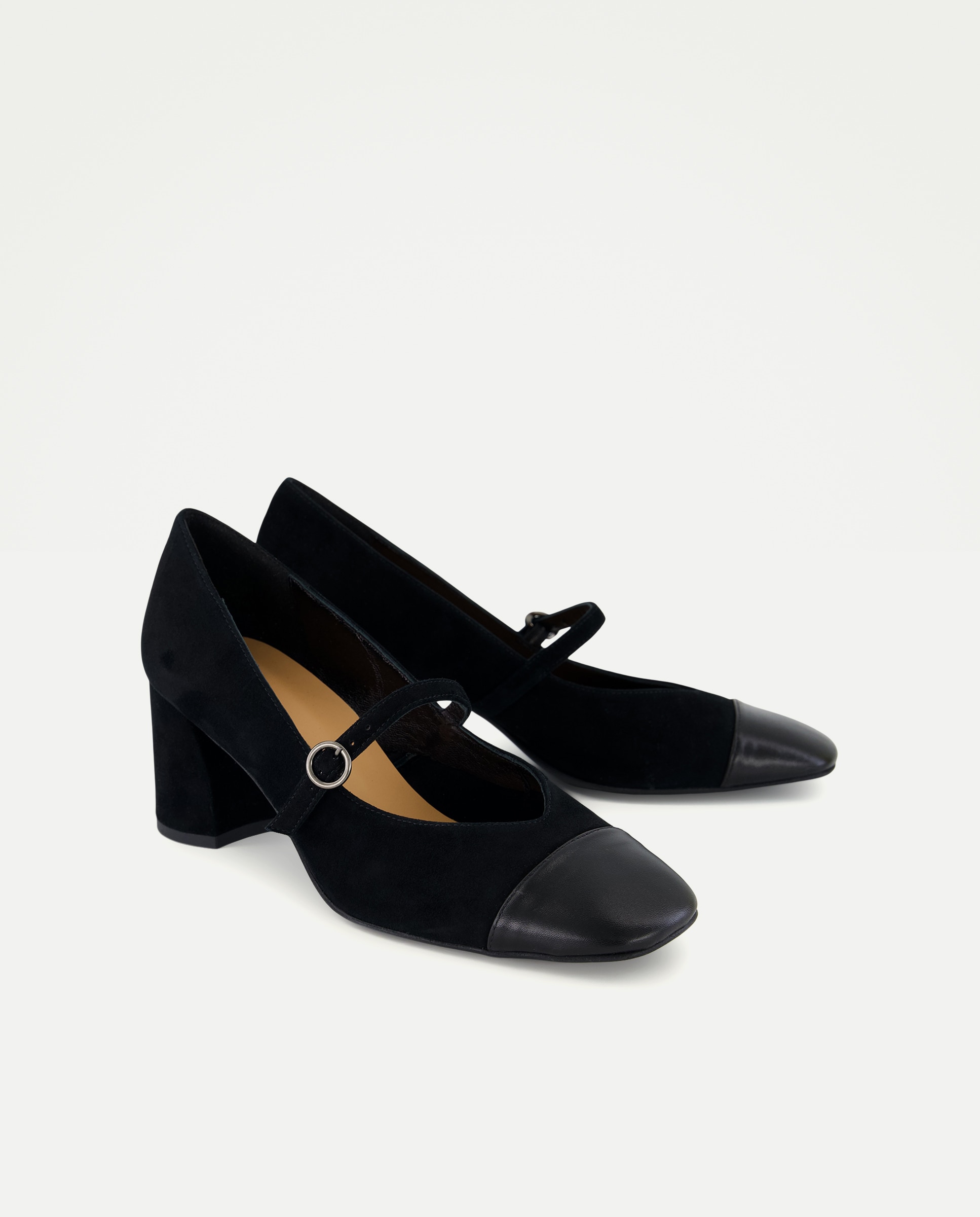 Sapatos de Presilha com Salto e Pulseira Preto-2