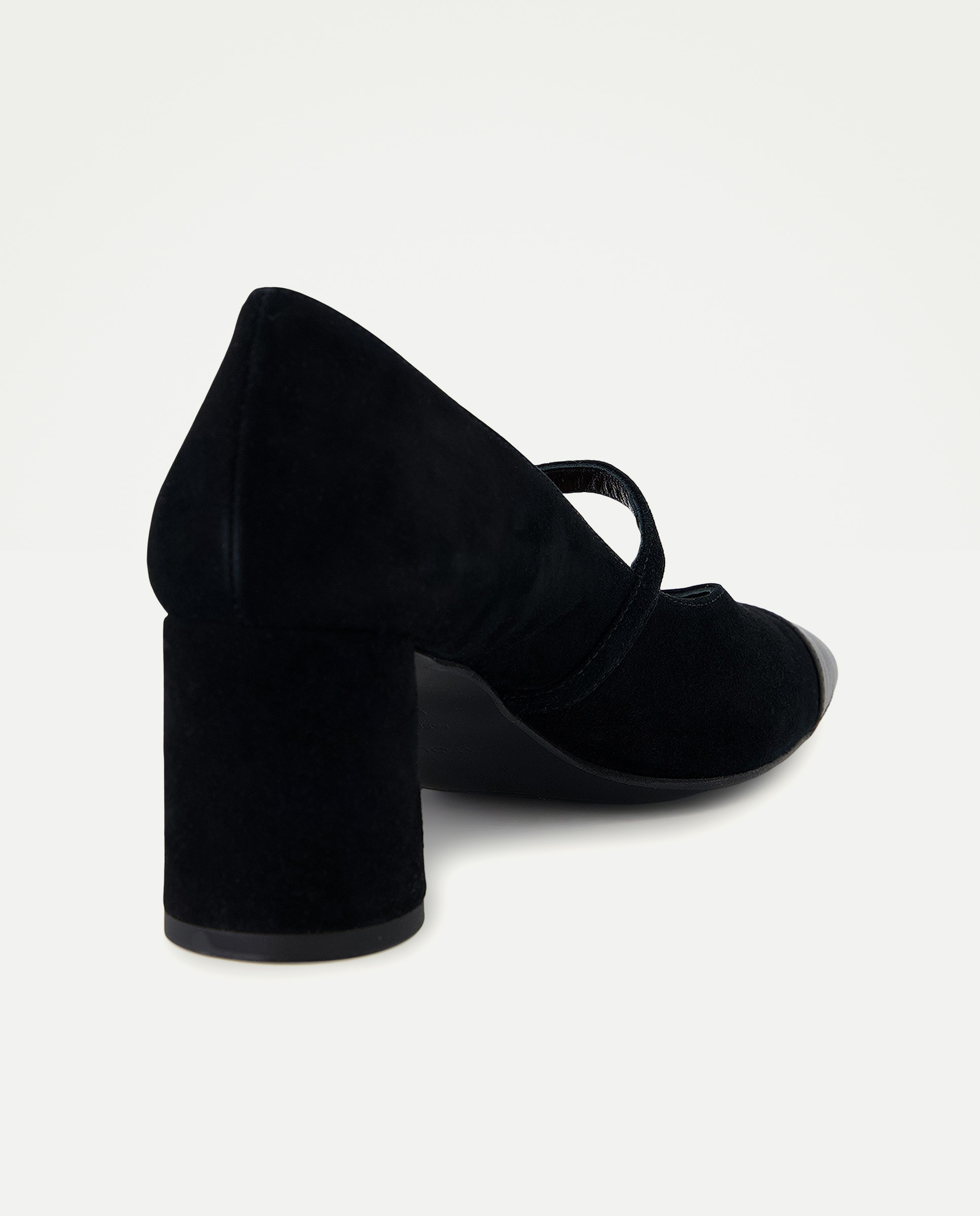 Sapatos de Presilha com Salto e Pulseira Preto-3