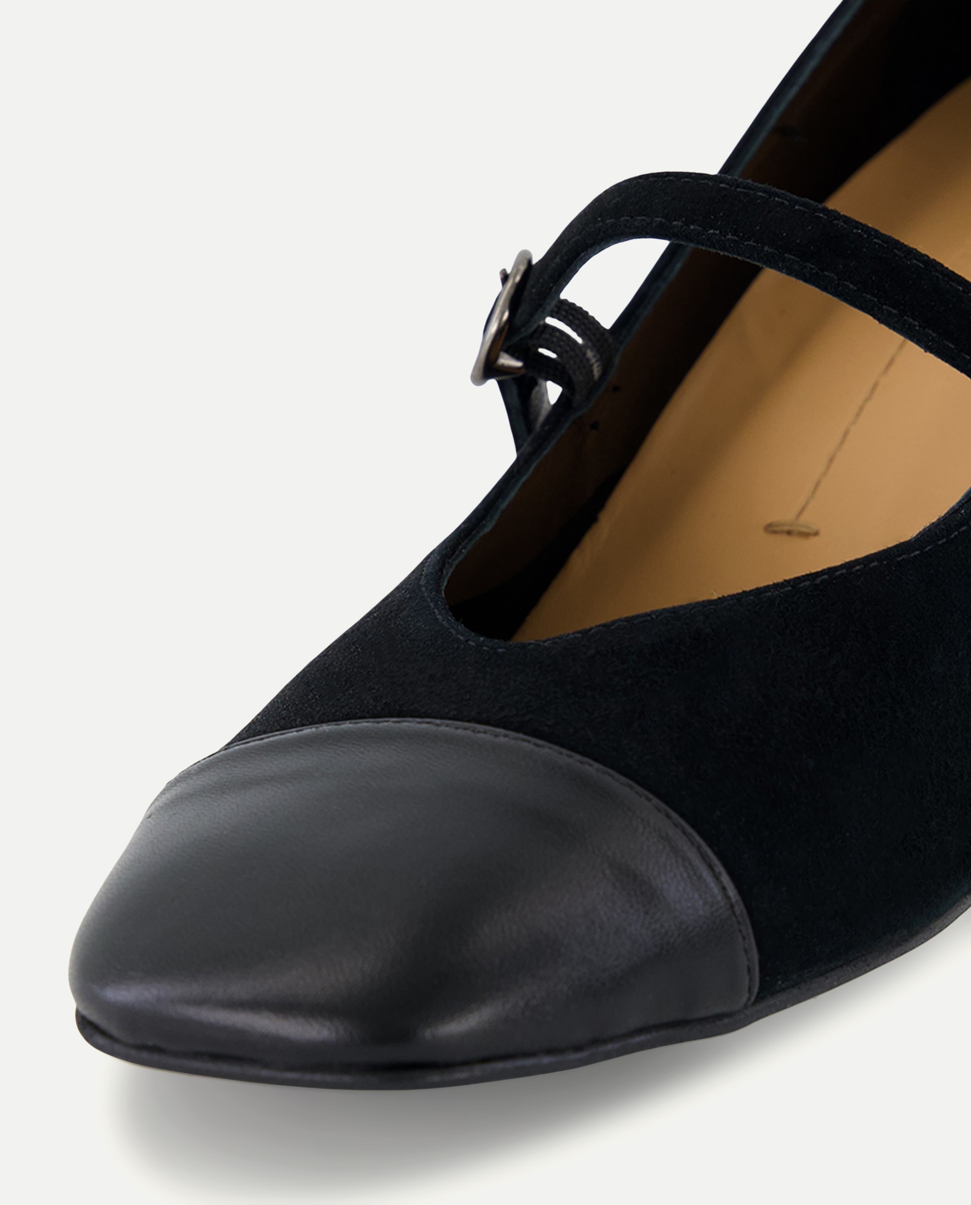 Sapatos de Presilha com Salto e Pulseira Preto-5