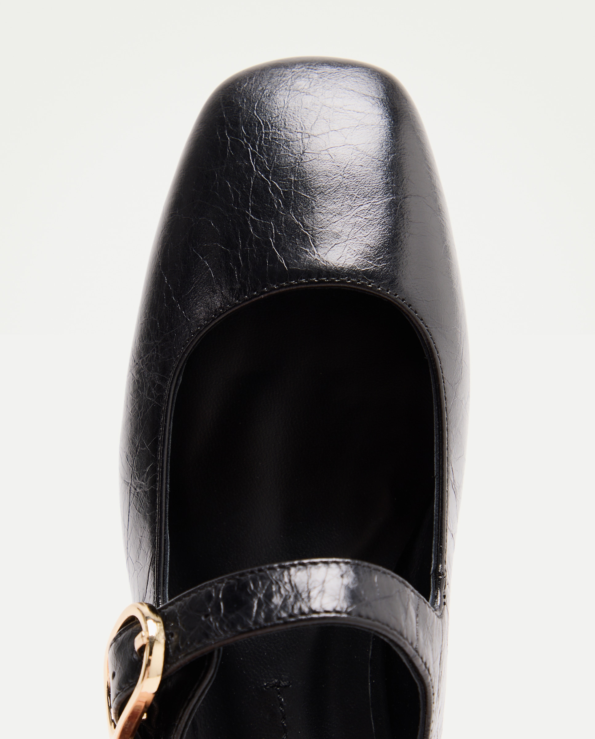 Sapatos Rasos Tipo Sapatos de Presilha Preto-4