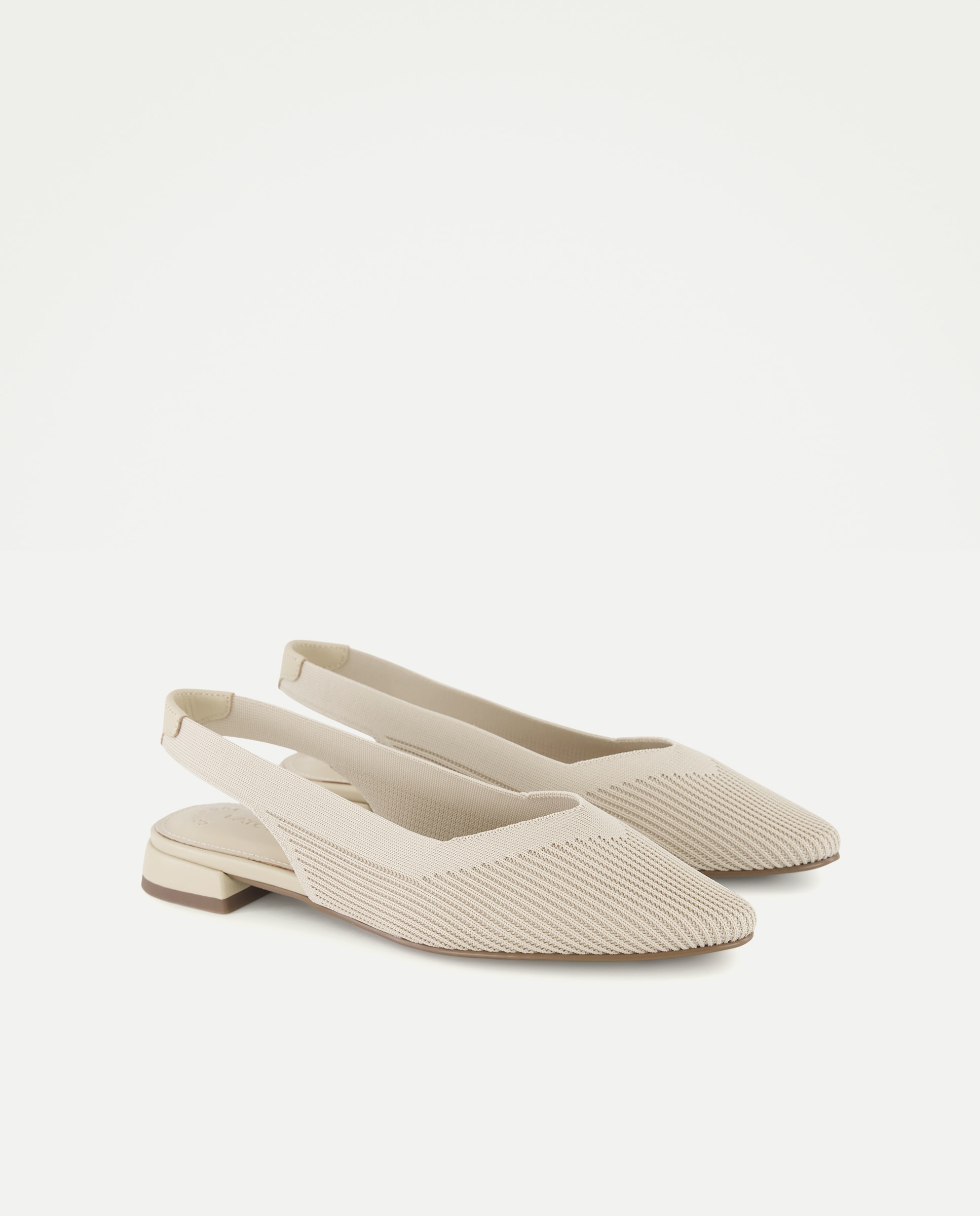 Sapatos Rasos Tipo Mules Bege-2