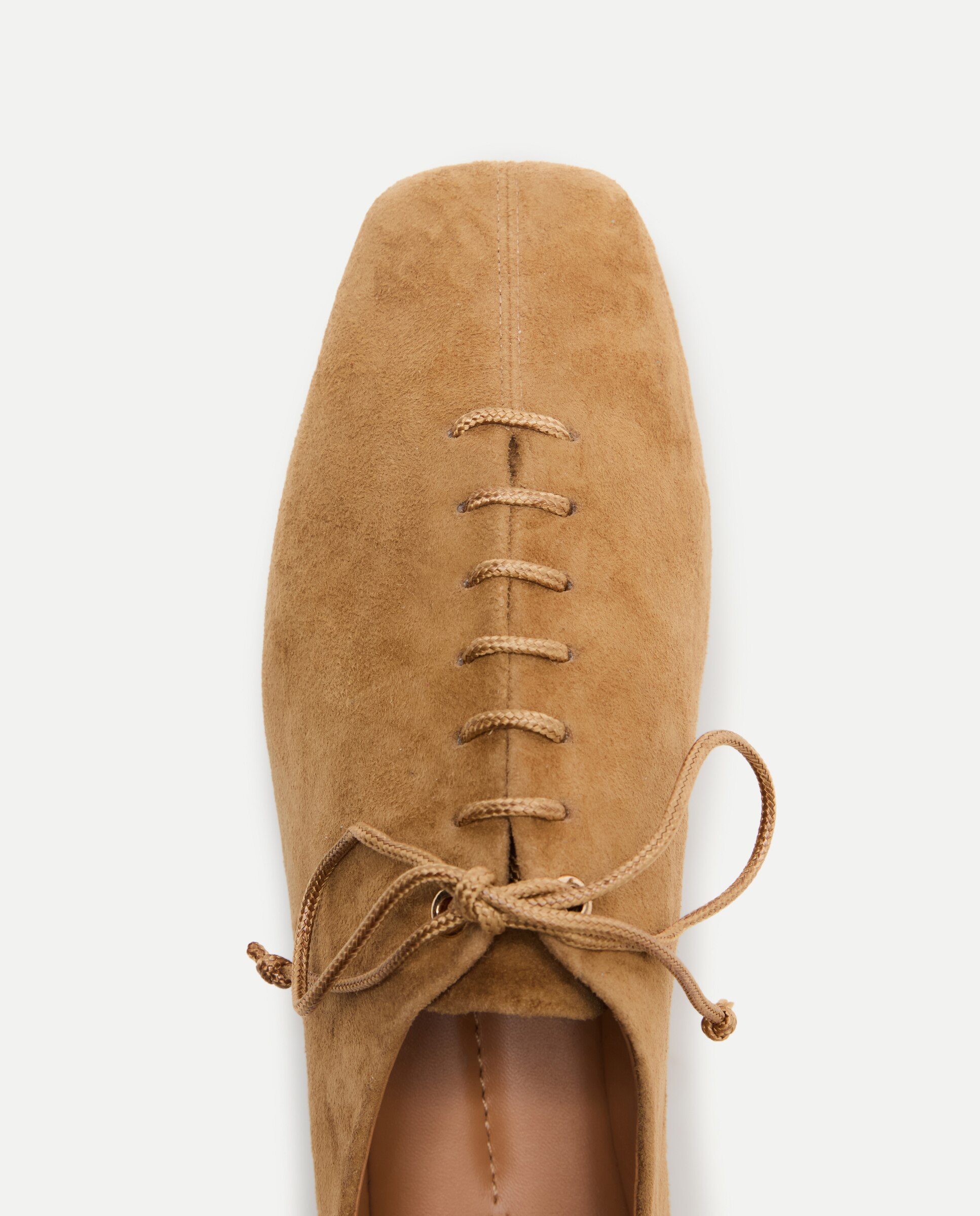Sapatos Rasos com Atacadores Vison Claro-4