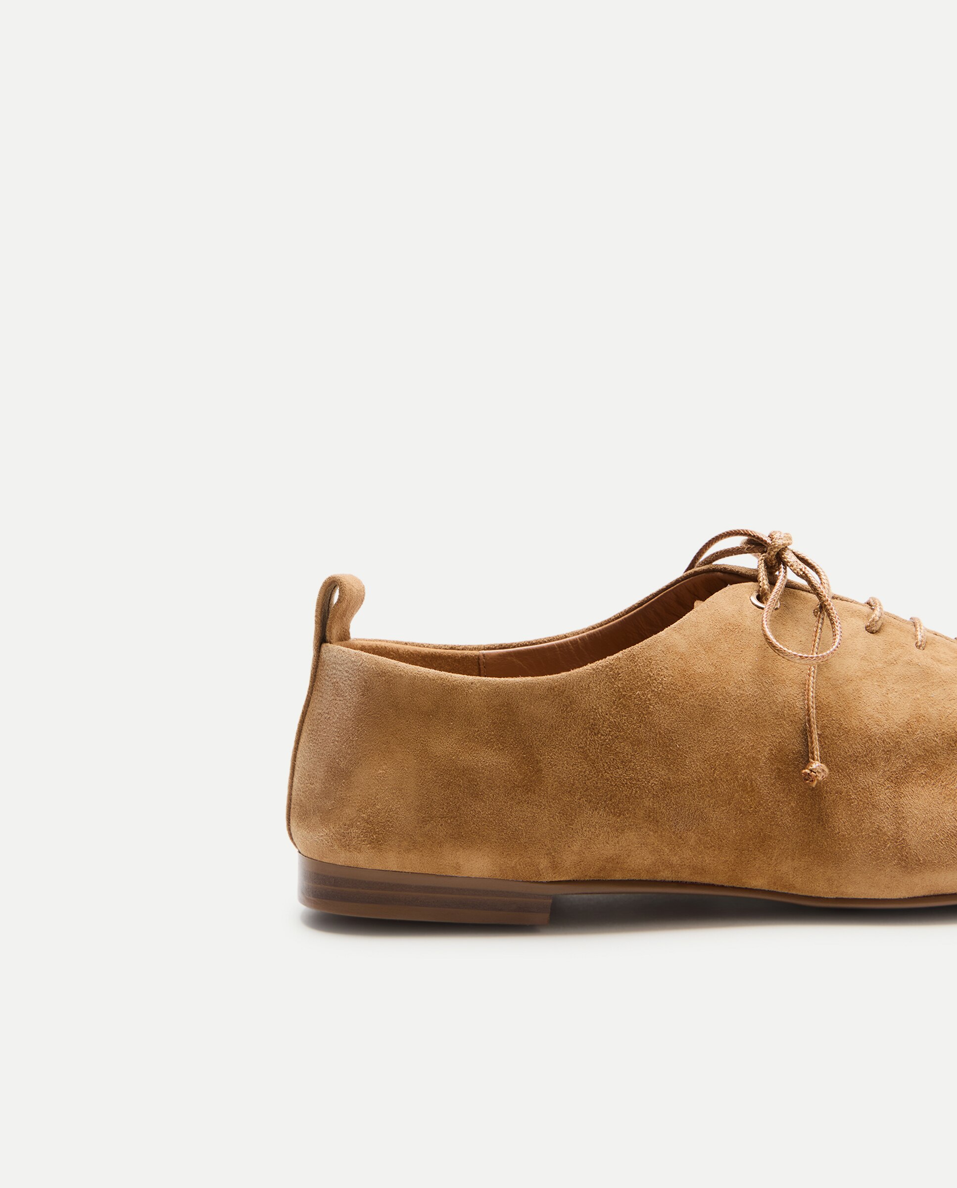 Sapatos Rasos com Atacadores Vison Claro-5