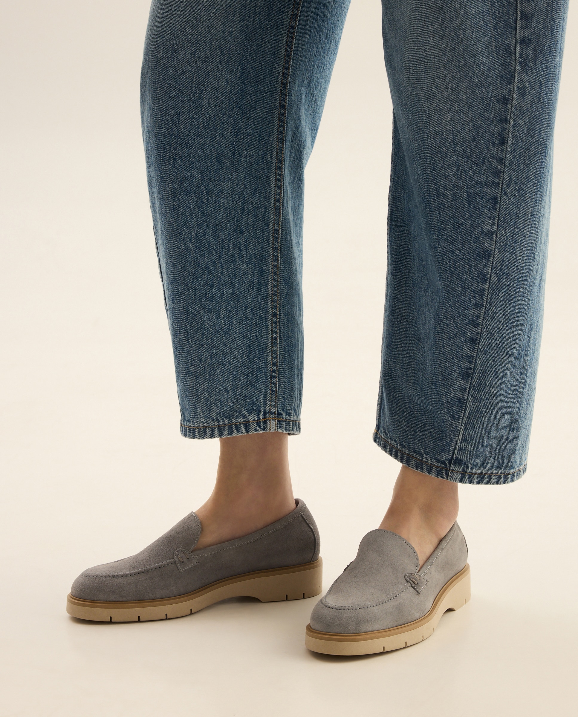 Sapatos Rasos Tipo Mocassins com Topete 400 Azul-6