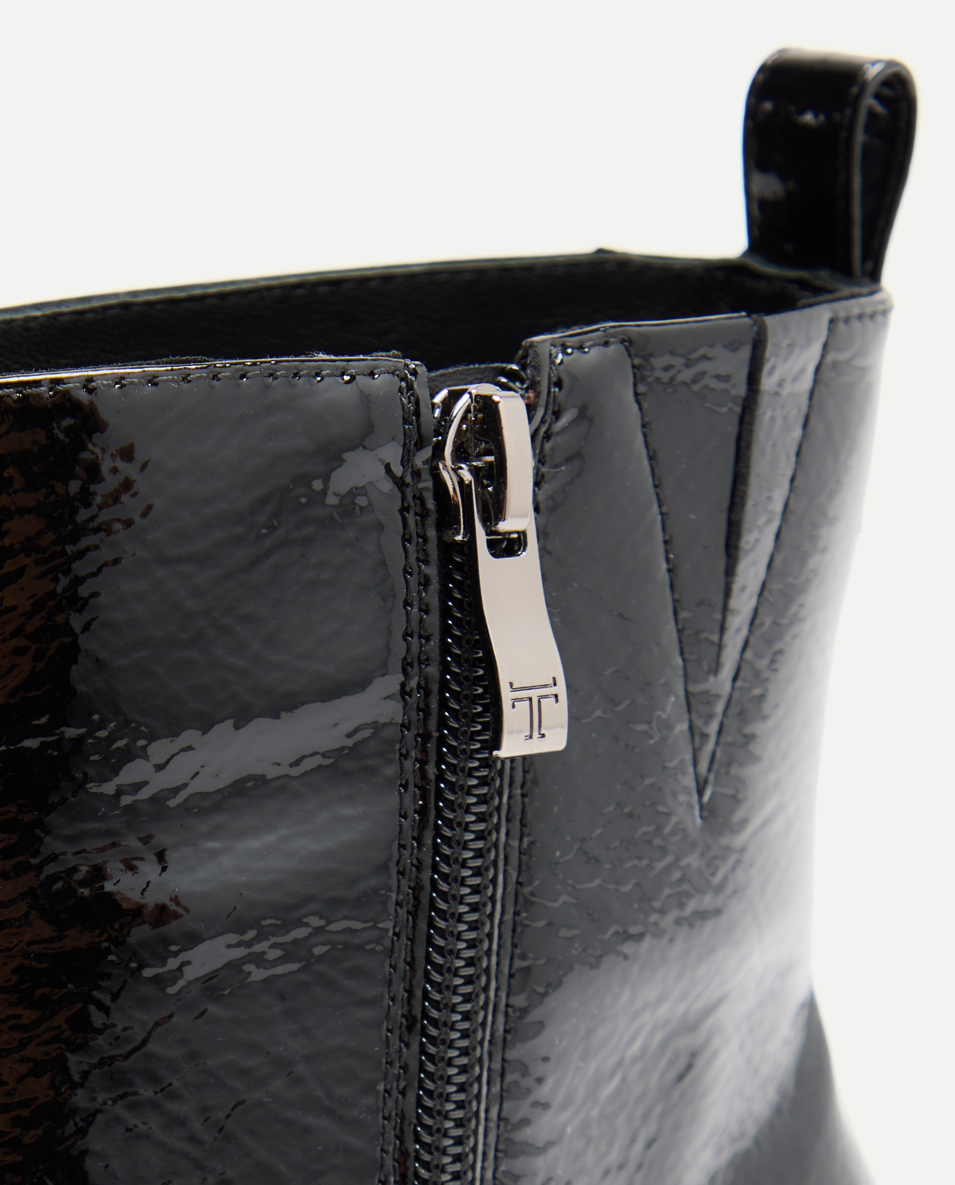 Botin tacón, liso charol Negro Latouche Comfort Negro-5