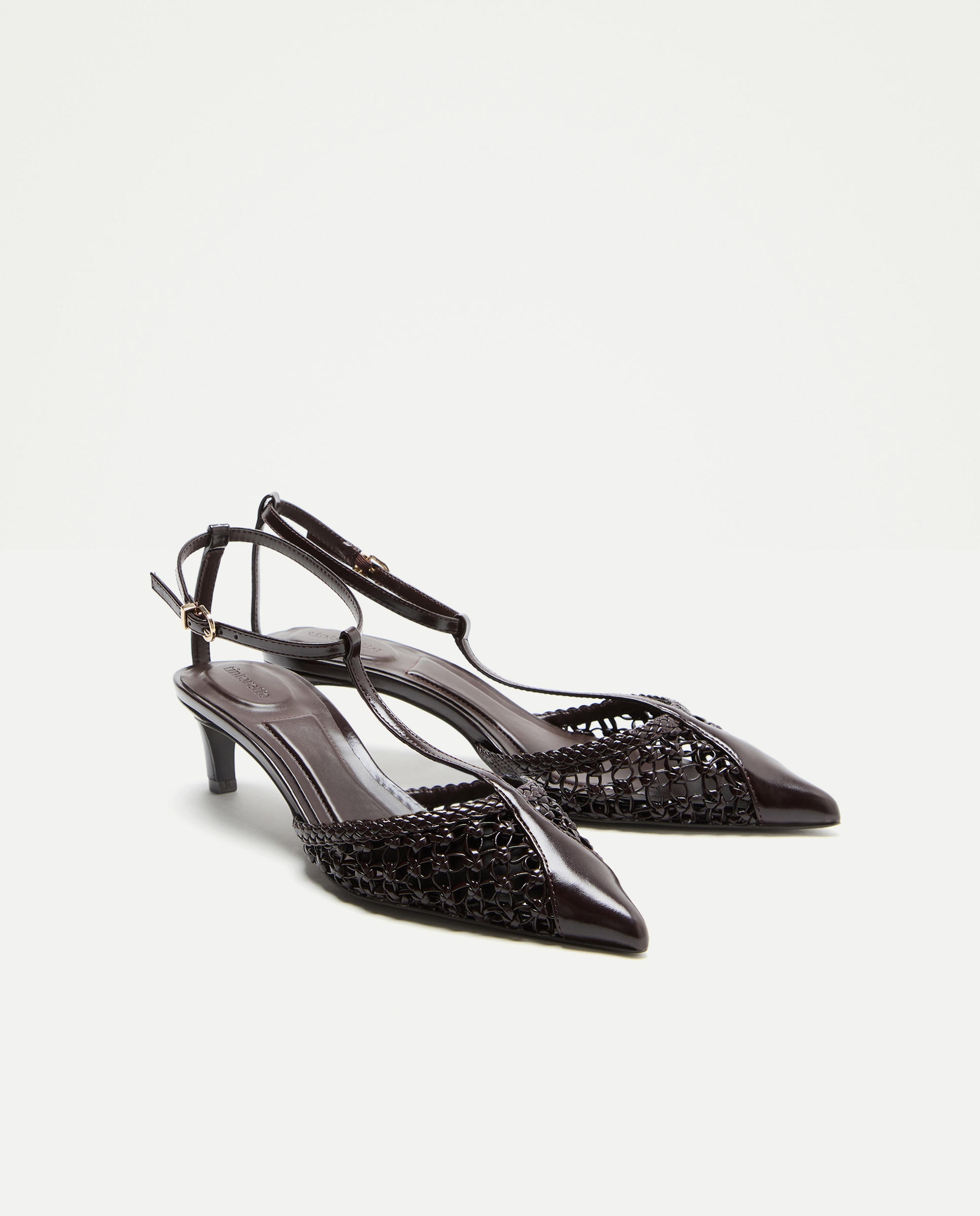 Sapatos de Salto com Detalhe Entrançado 560 Azeitona-2