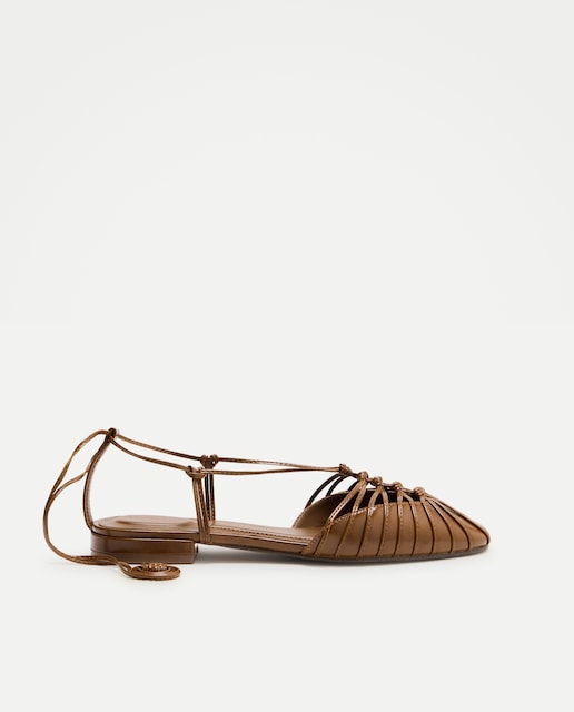 Zapatos planos de mujer con nudos