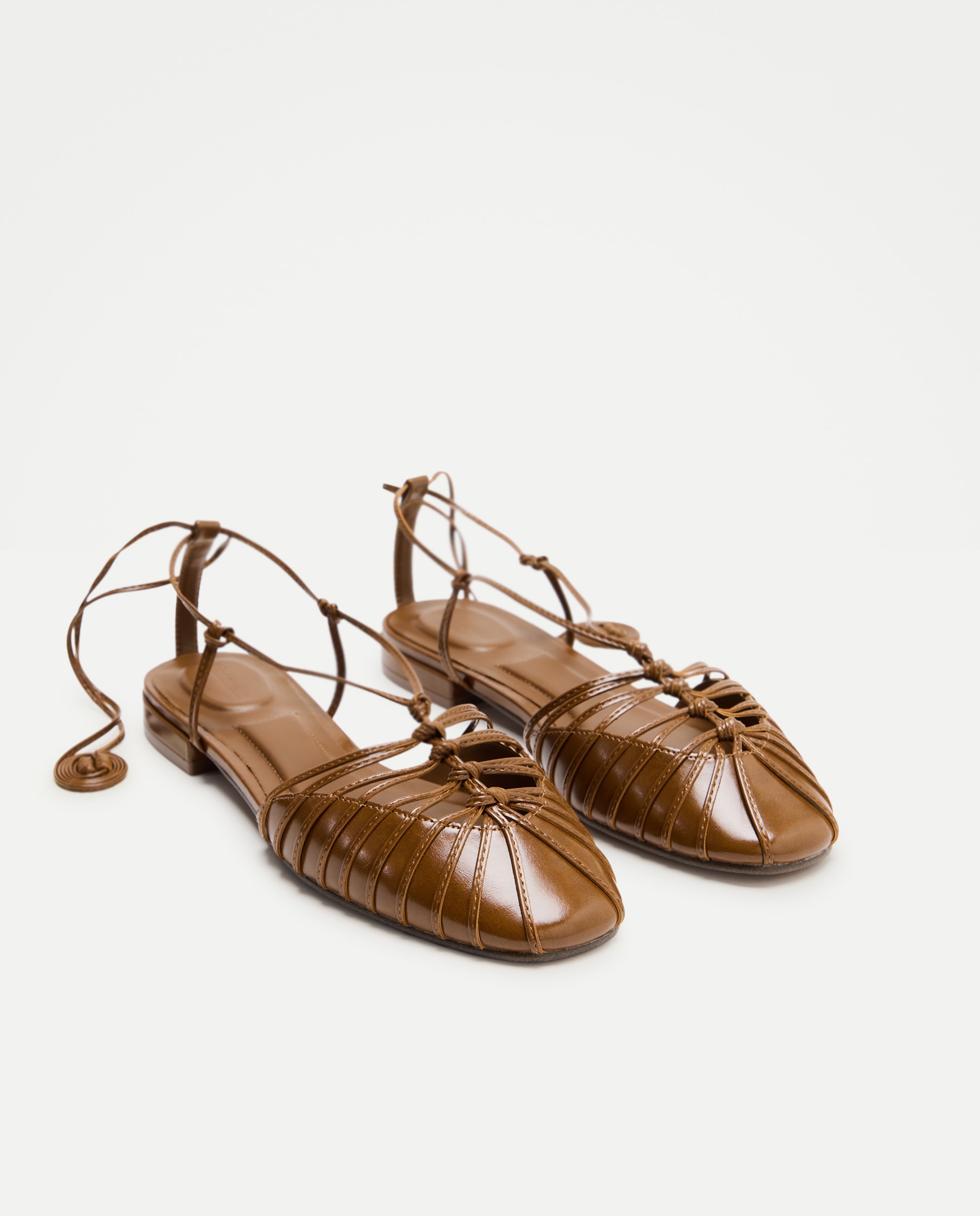 Sapatos Rasos com Nós 560 Azeitona-2