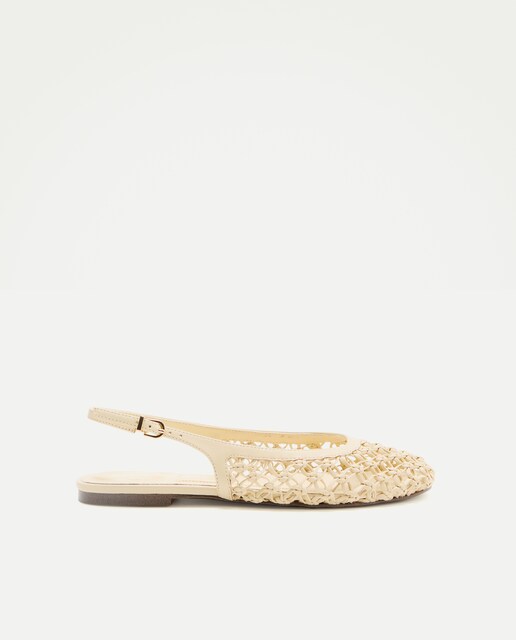 Zapatos planos destalonados de mujer