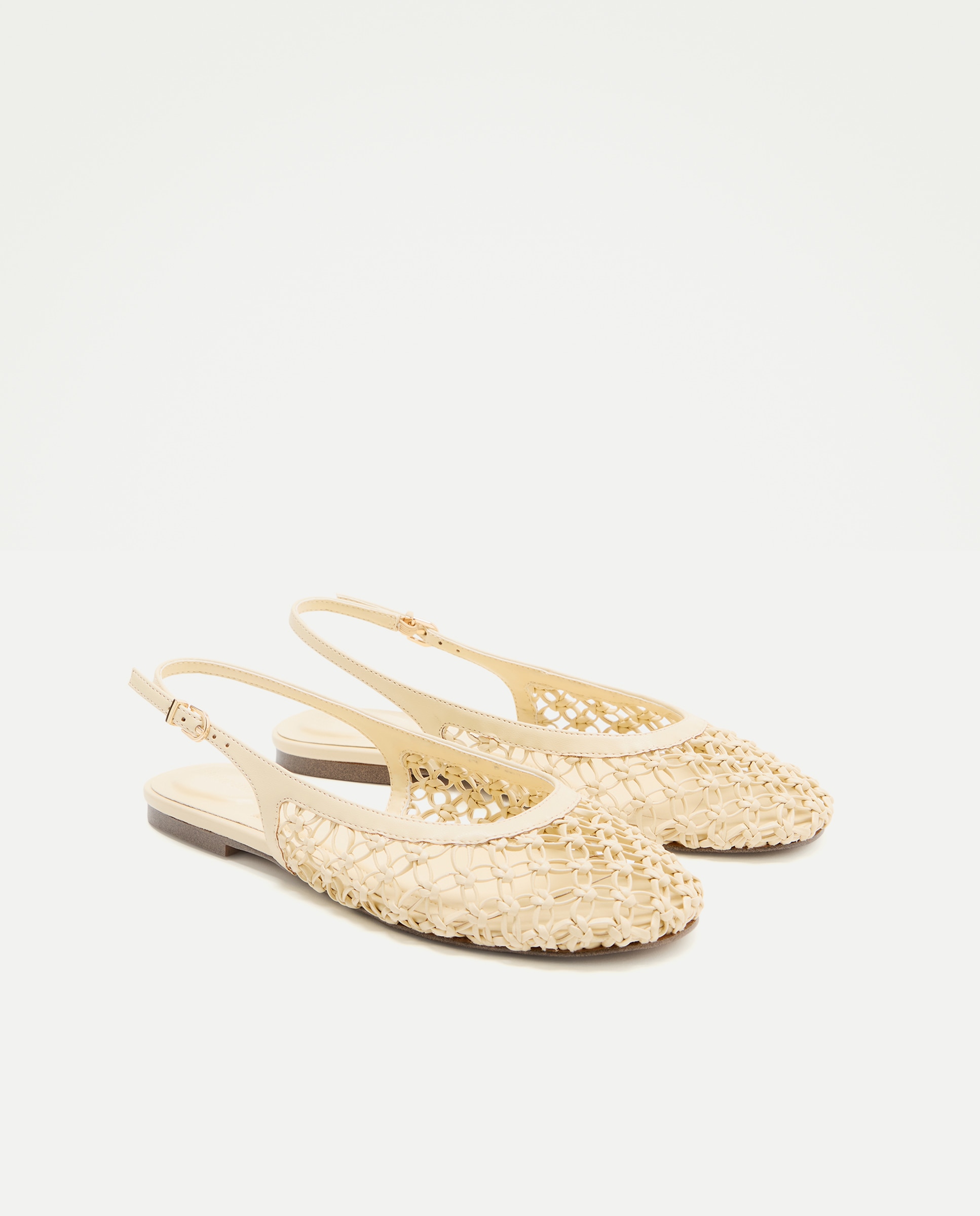 Sapatos Rasos Tipo Mules 310 Amarelo Claro-2