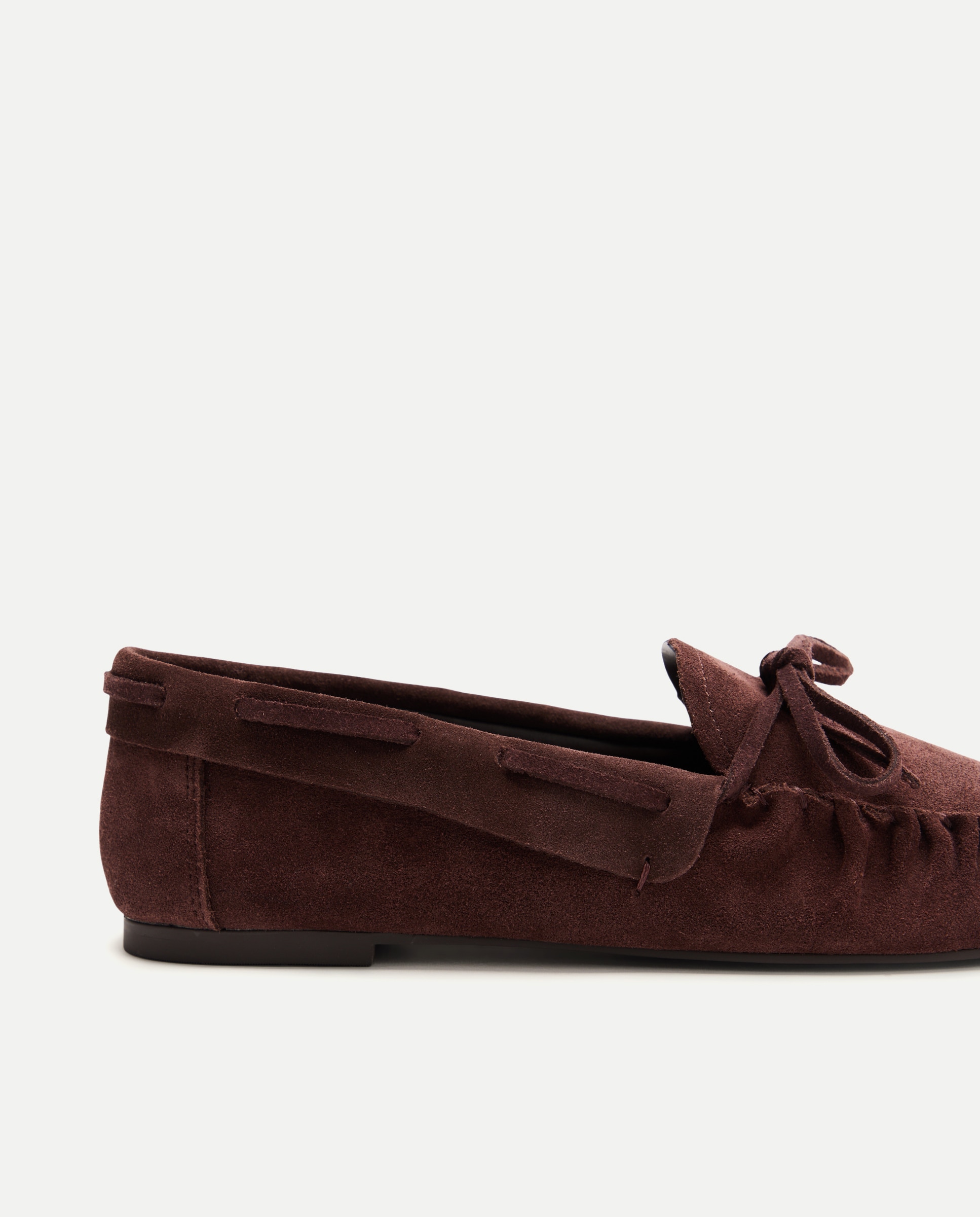 Sapatos Rasos com Efeito Enrugado Chocolate-5