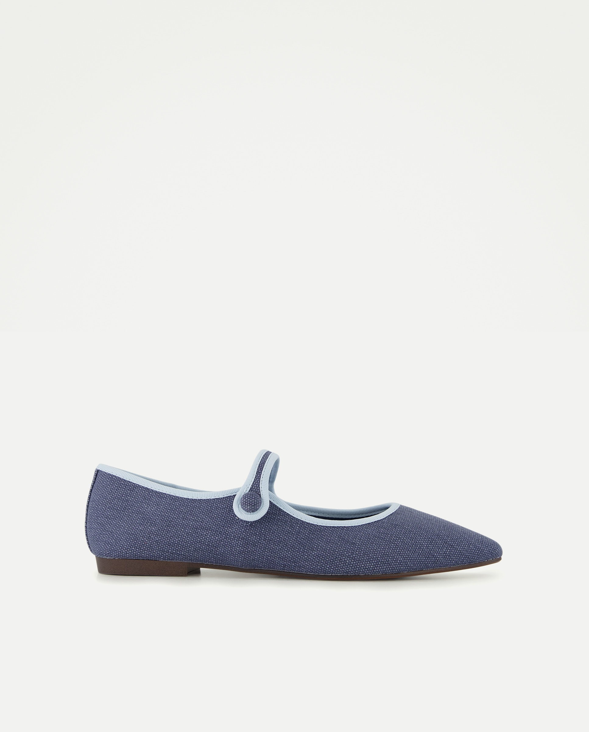Sapatos de Presilha Rasos com Tira Dupla 400 Azul-1