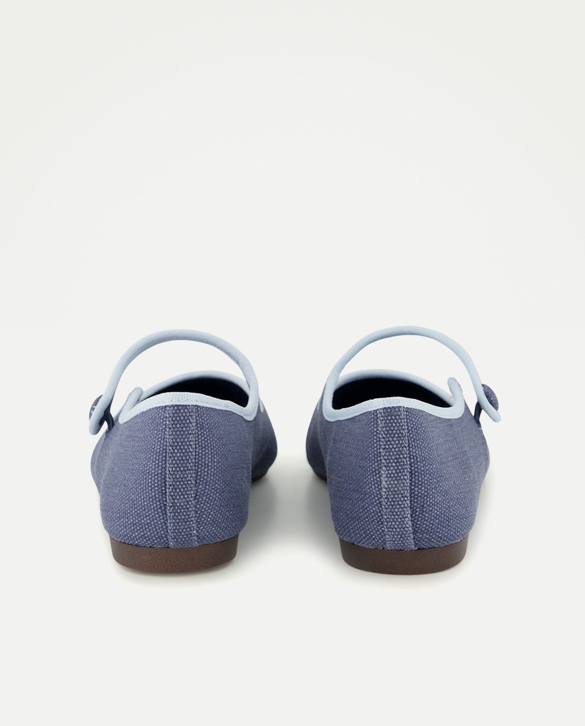 Sapatos de Presilha Rasos com Tira Dupla 400 Azul-3
