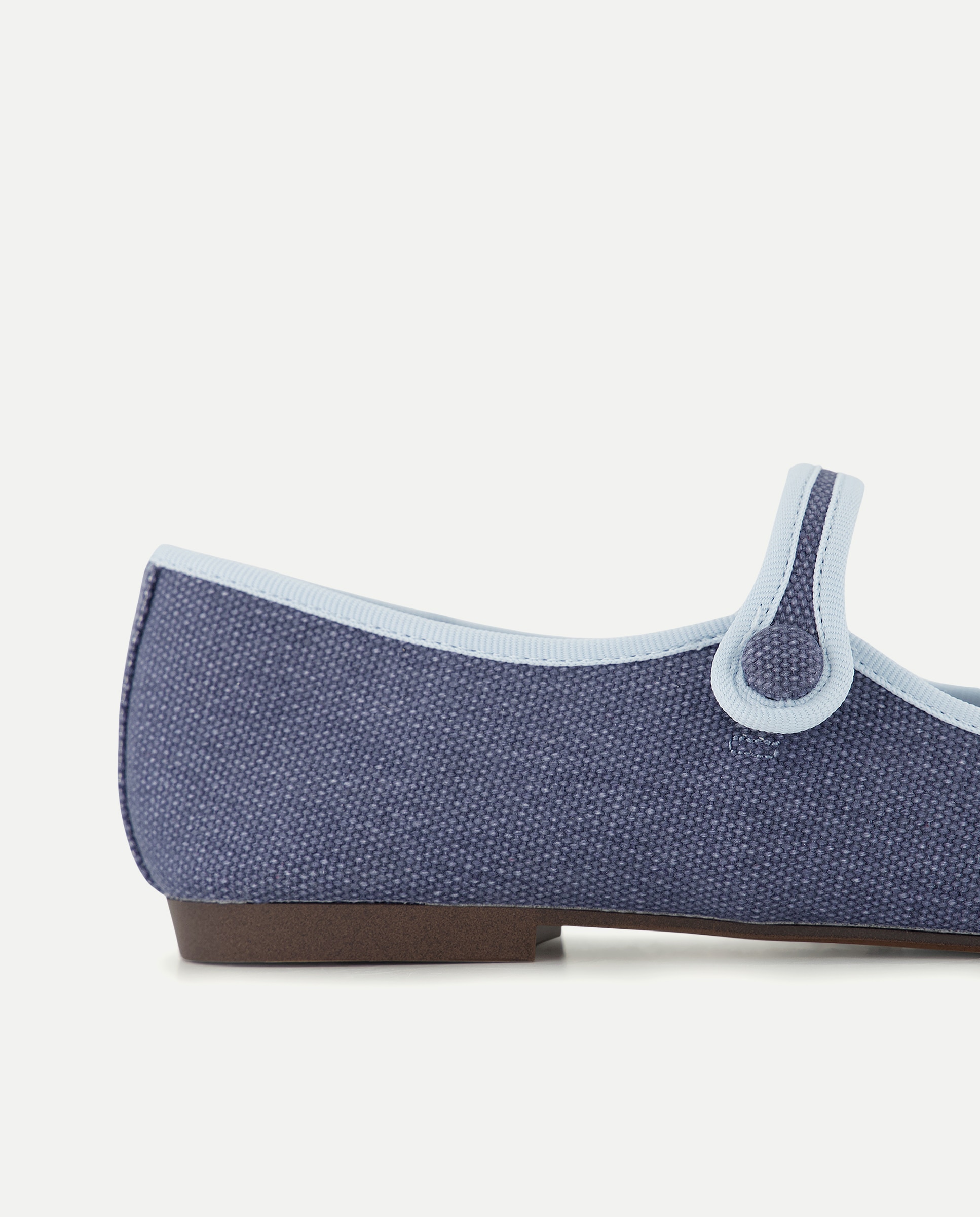 Sapatos de Presilha Rasos com Tira Dupla 400 Azul-5
