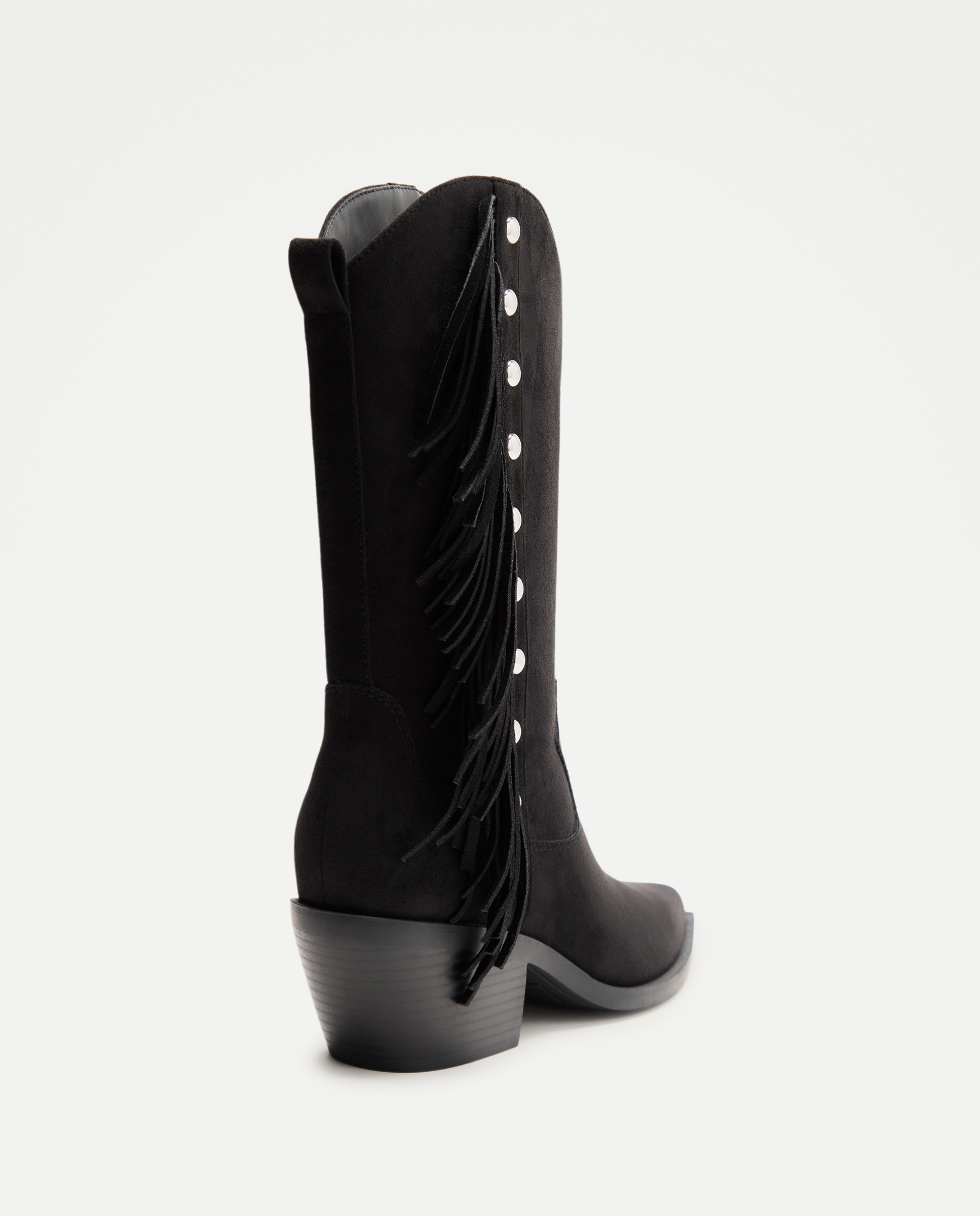 Bota tacón, cowboy flecos bolas - Tintoretto - Negro Negro-3