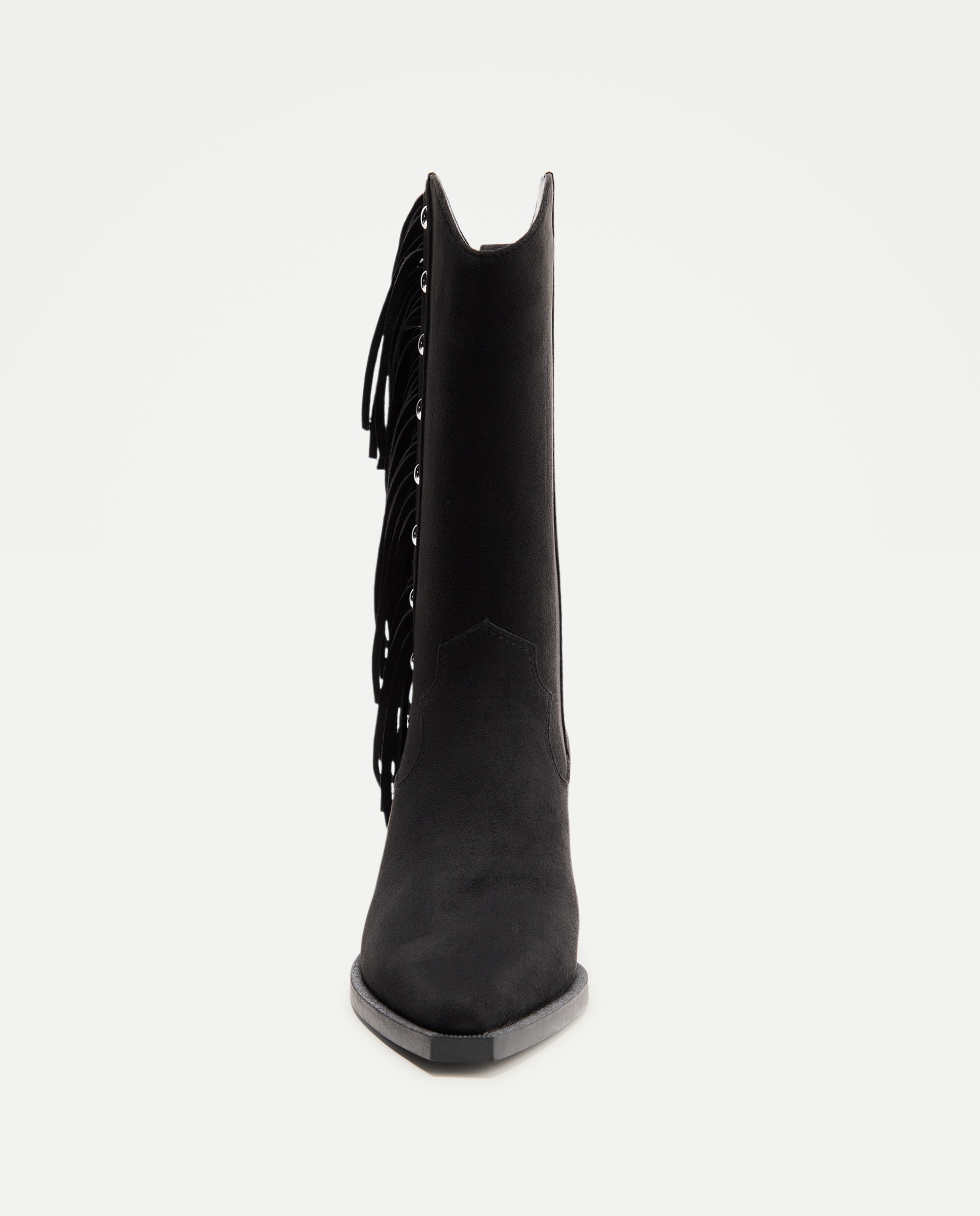 Bota tacón, cowboy flecos bolas - Tintoretto - Negro Negro-4
