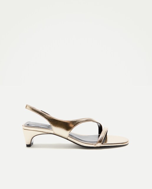 Sandalias de tacón de mujer con tira cruzada malory