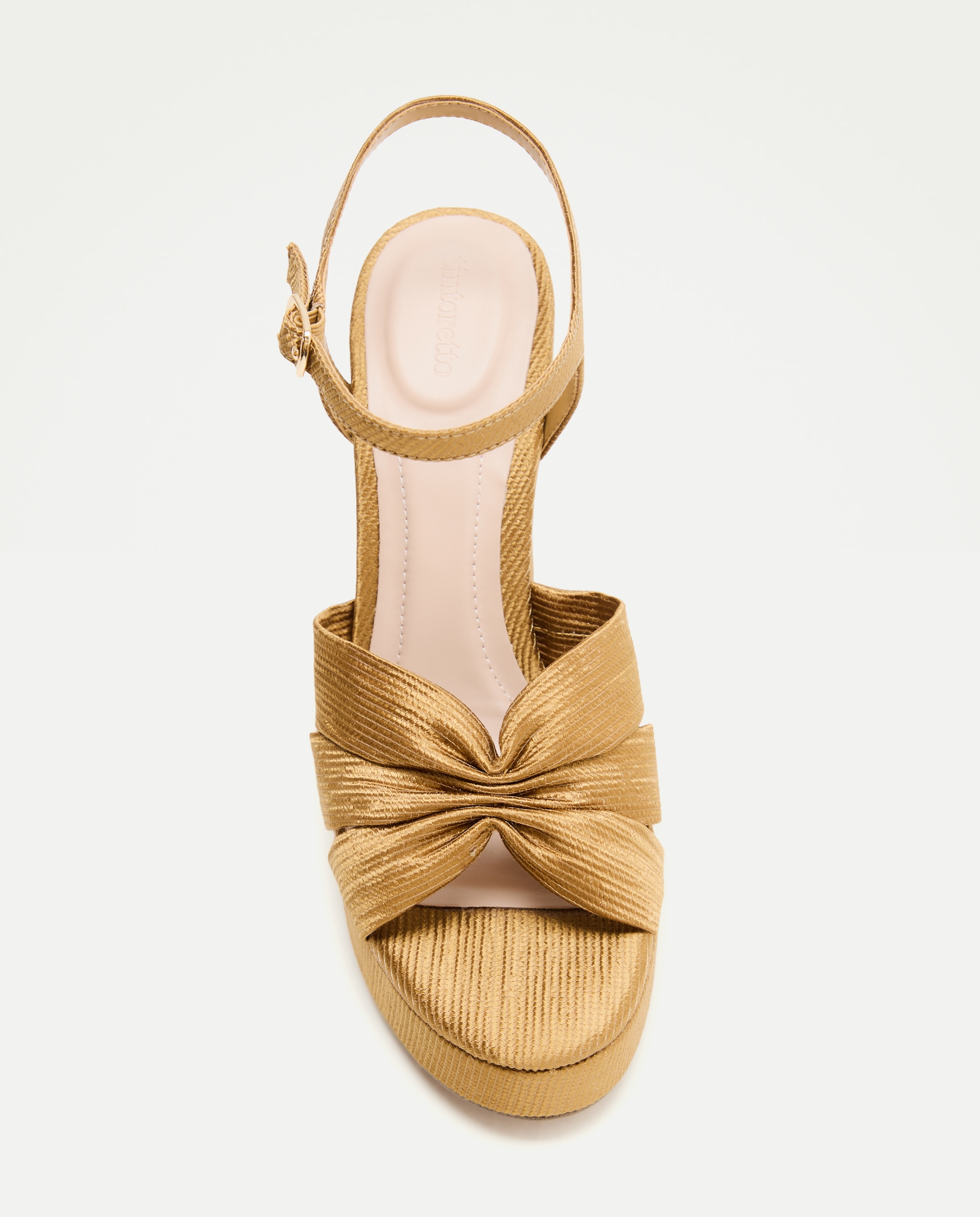 Sandalias de tacón de mujer con plataforma - Tintoretto - 391 Oro viejo 391 Oro viejo-4