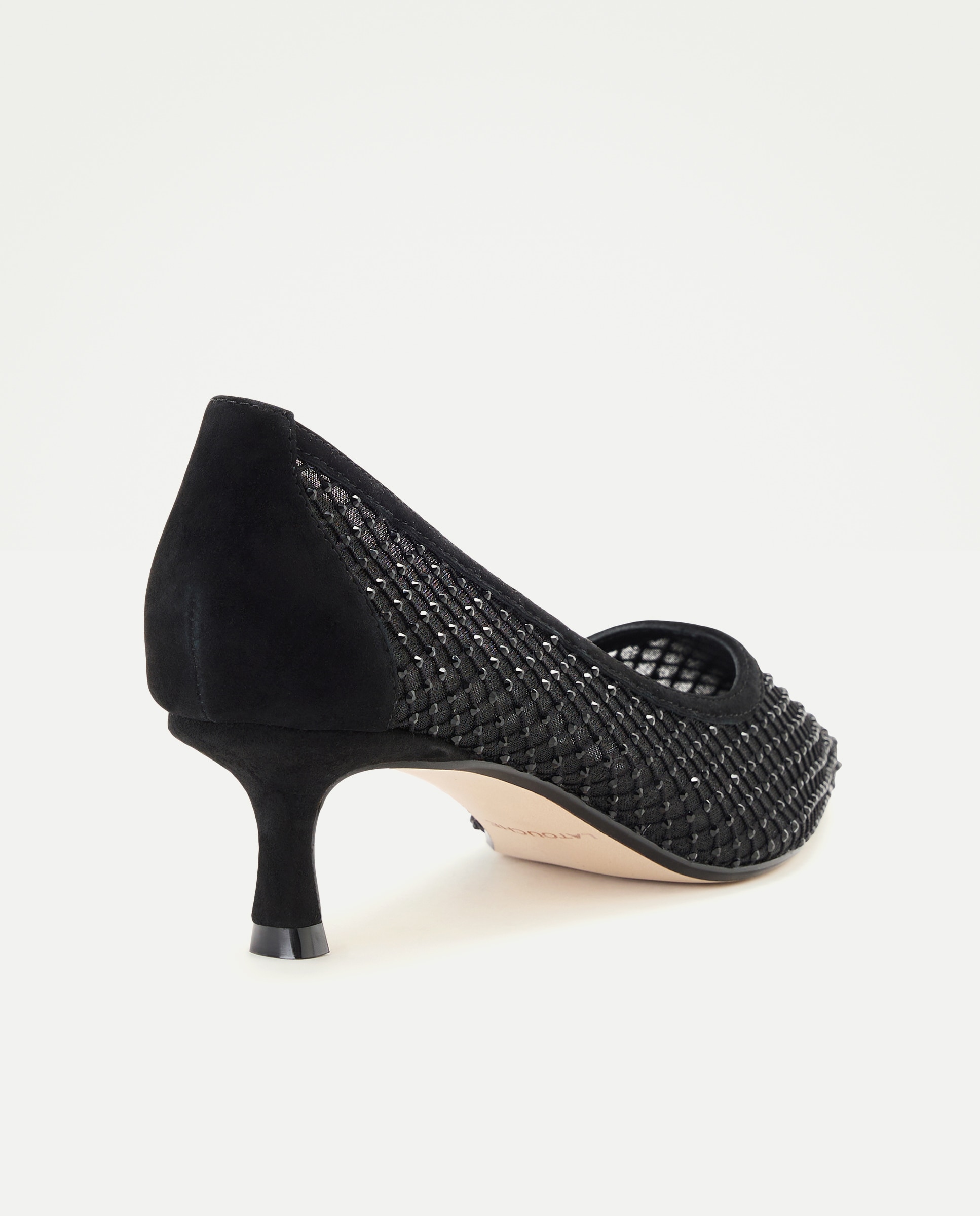 Sapatos de Salto com Brilho Preto-3