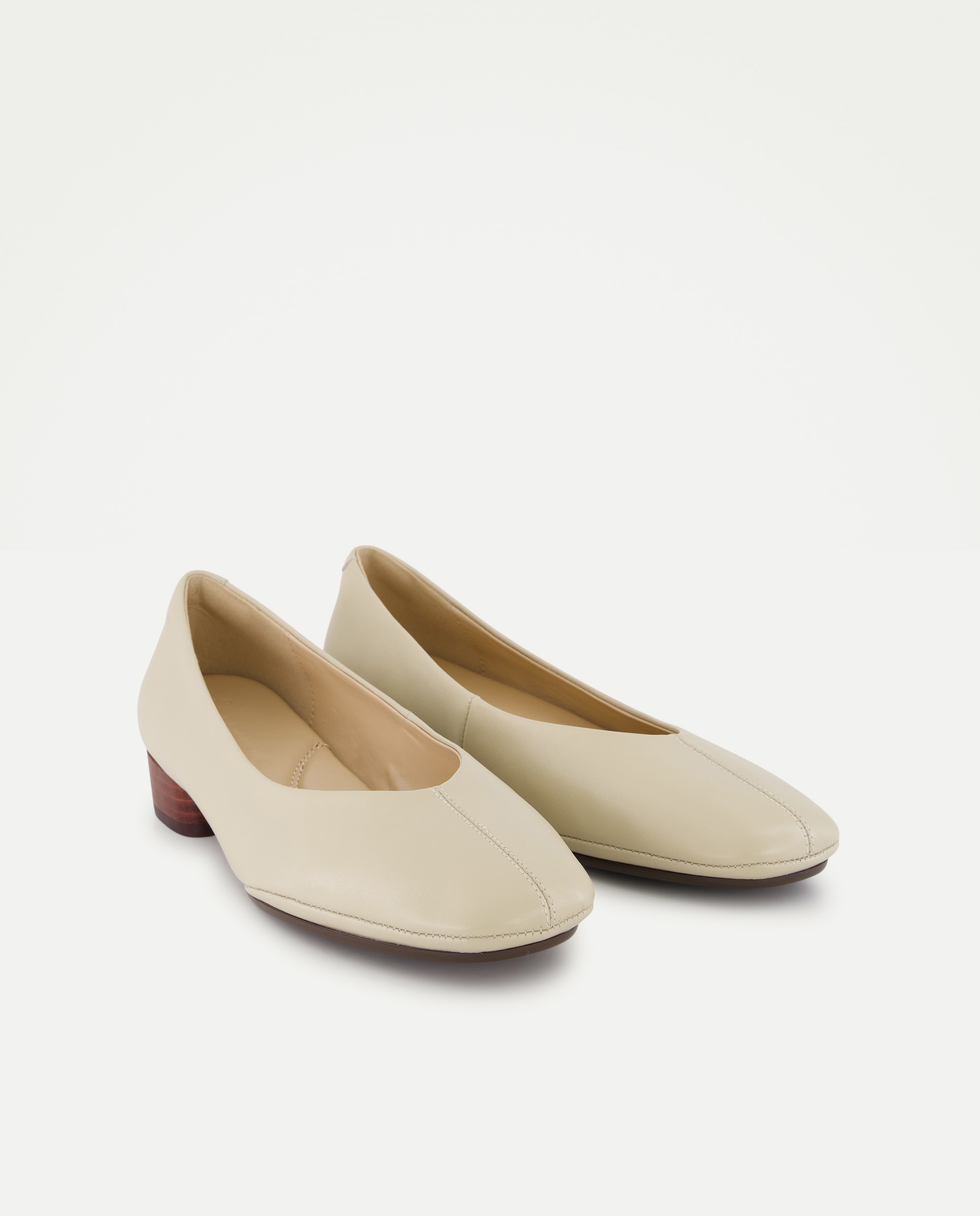 Zapatos de salón de mujer con tacón - Latouche Comfort - Blanco roto Blanco roto-2