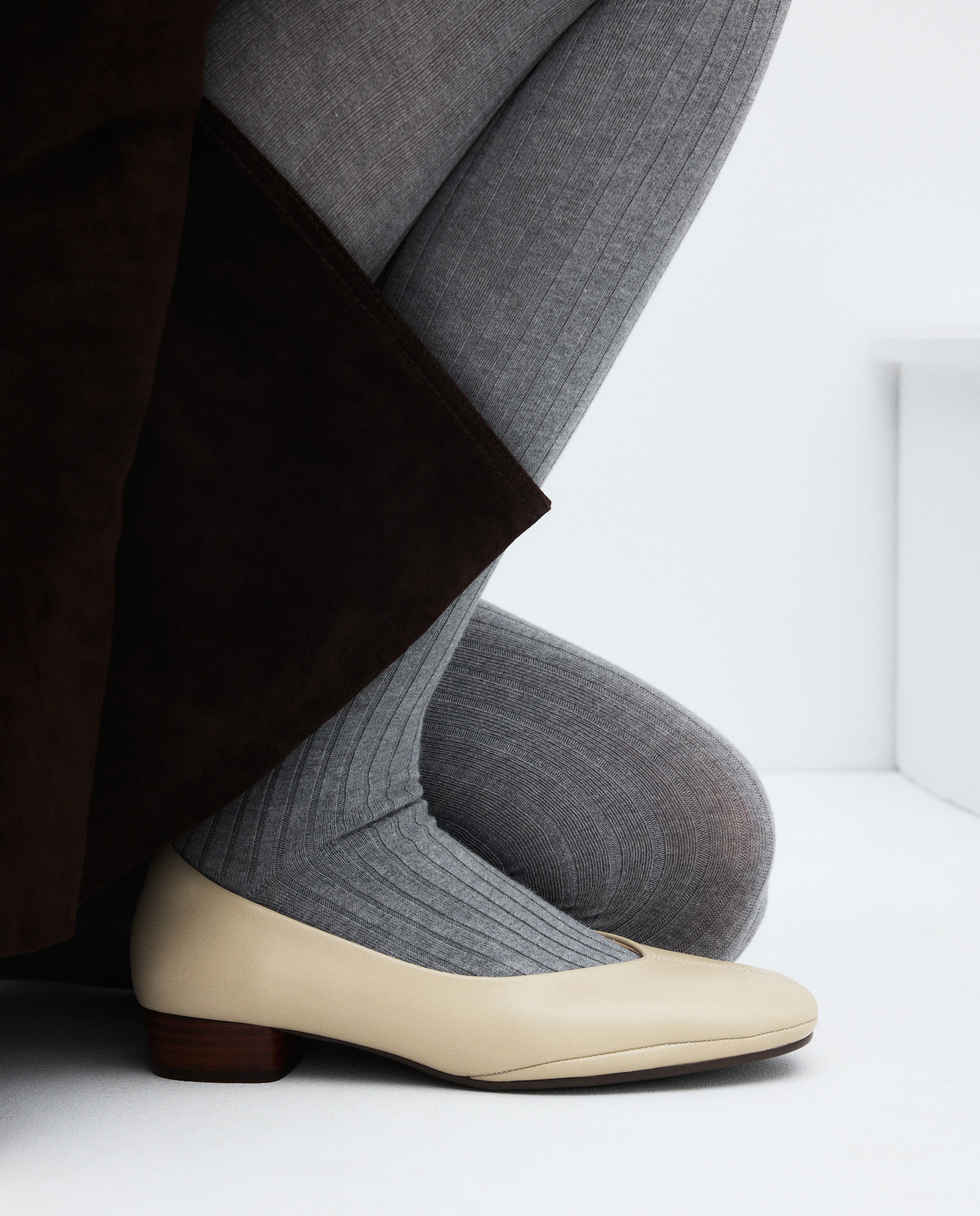 Zapatos de salón de mujer con tacón - Latouche Comfort - Blanco roto Blanco roto-6