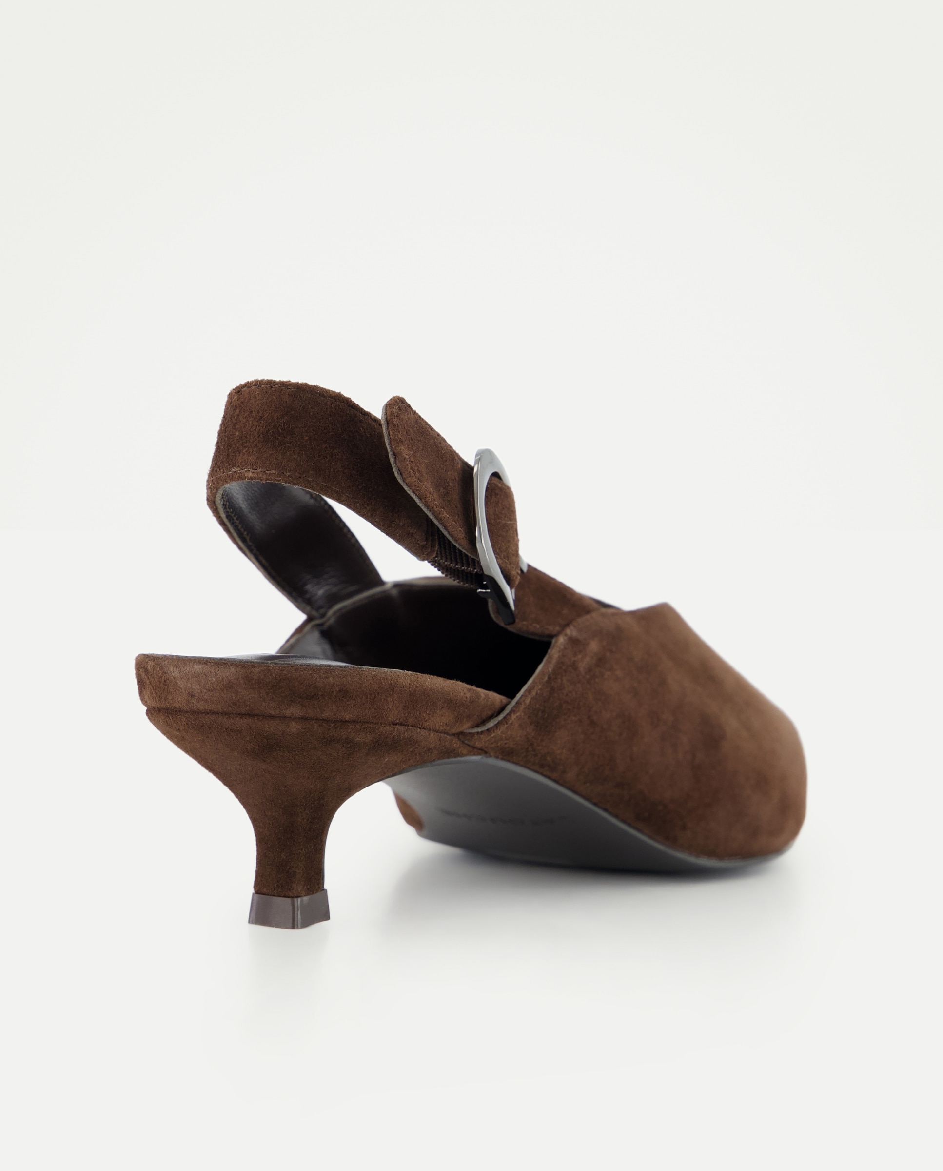 Imagen 3 de Zapatos de salón de mujer destalonado con hebilla - Latouche - Marrón Marrón
