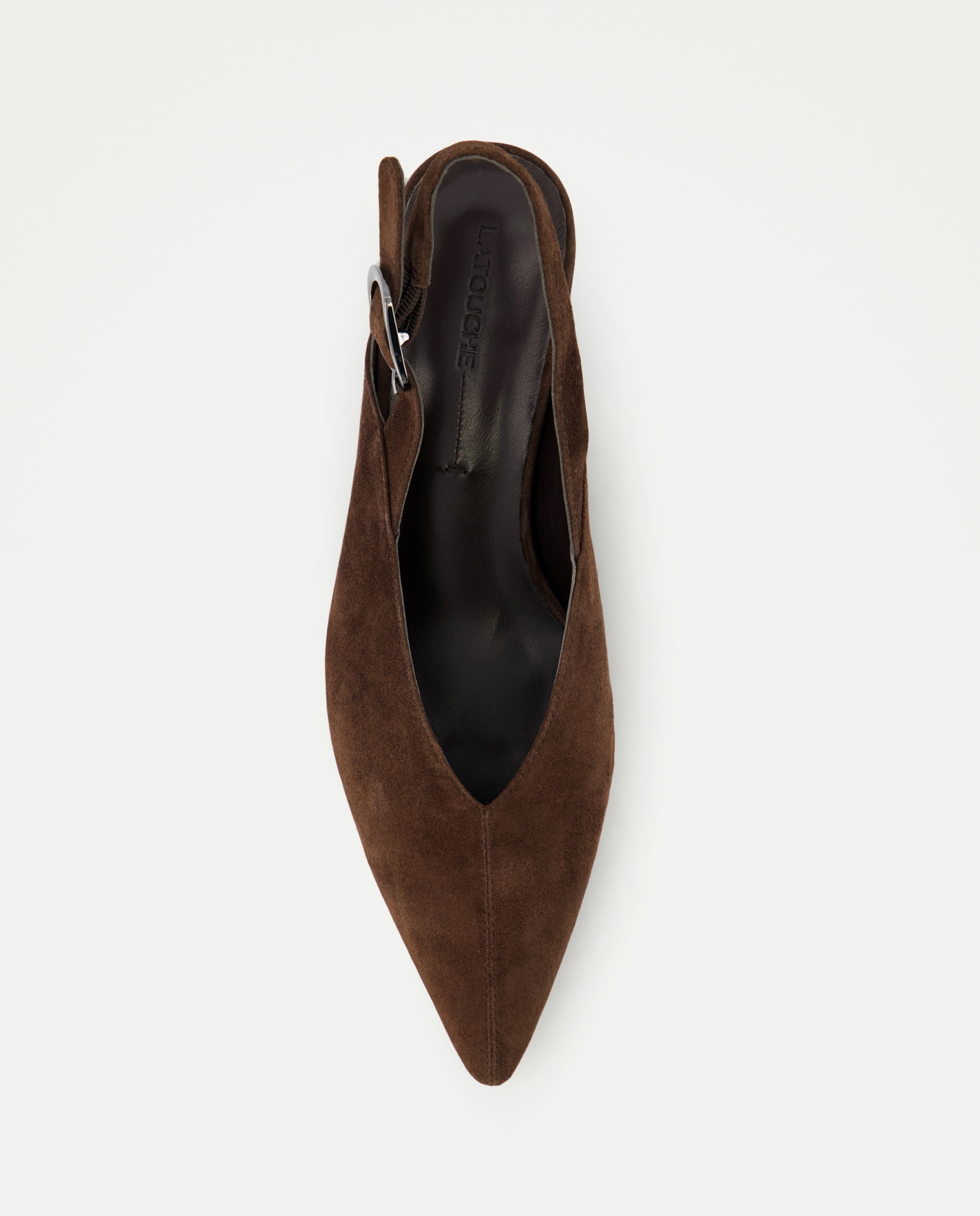 Imagen 4 de Zapatos de salón de mujer destalonado con hebilla - Latouche - Marrón Marrón