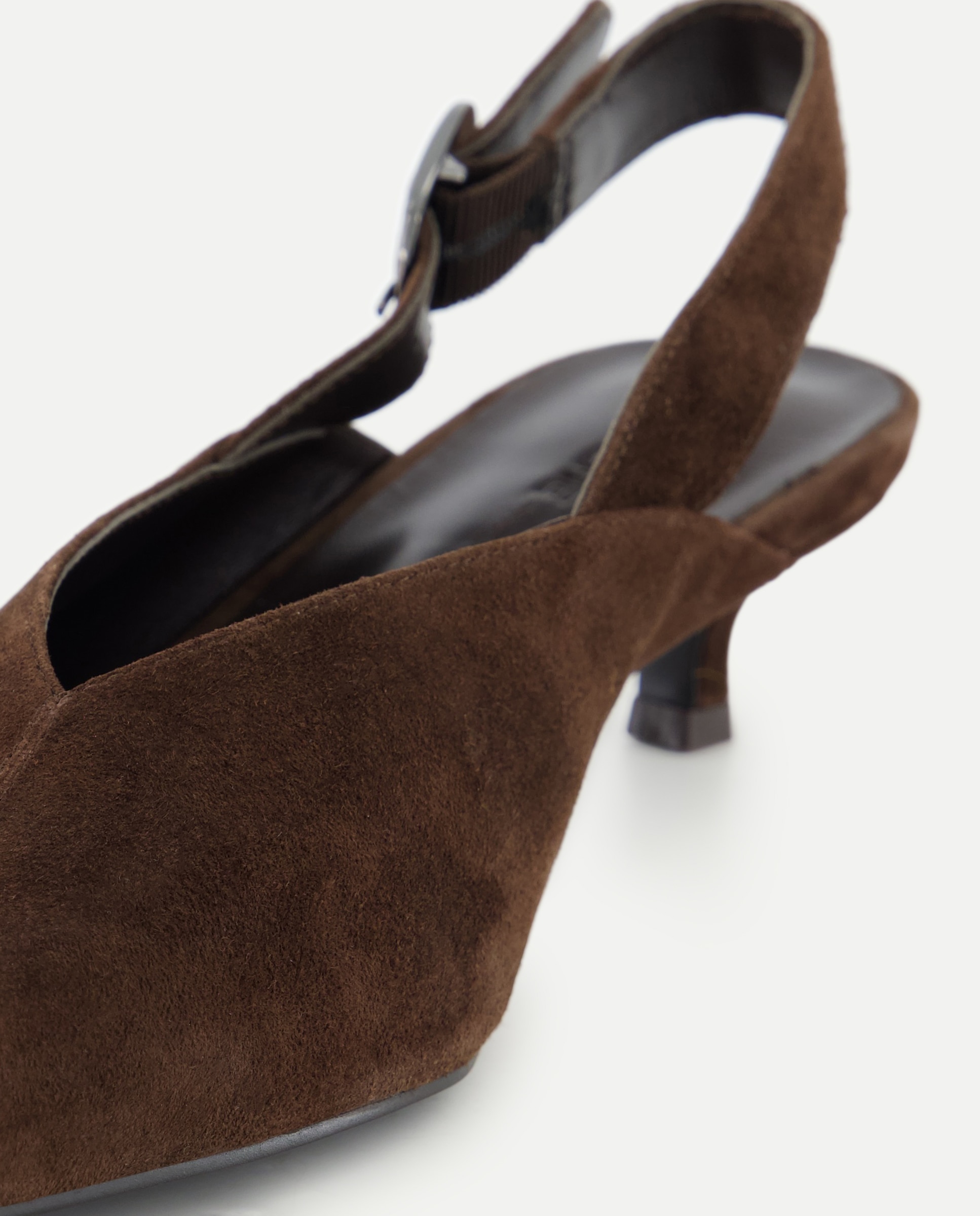 Imagen 5 de Zapatos de salón de mujer destalonado con hebilla - Latouche - Marrón Marrón