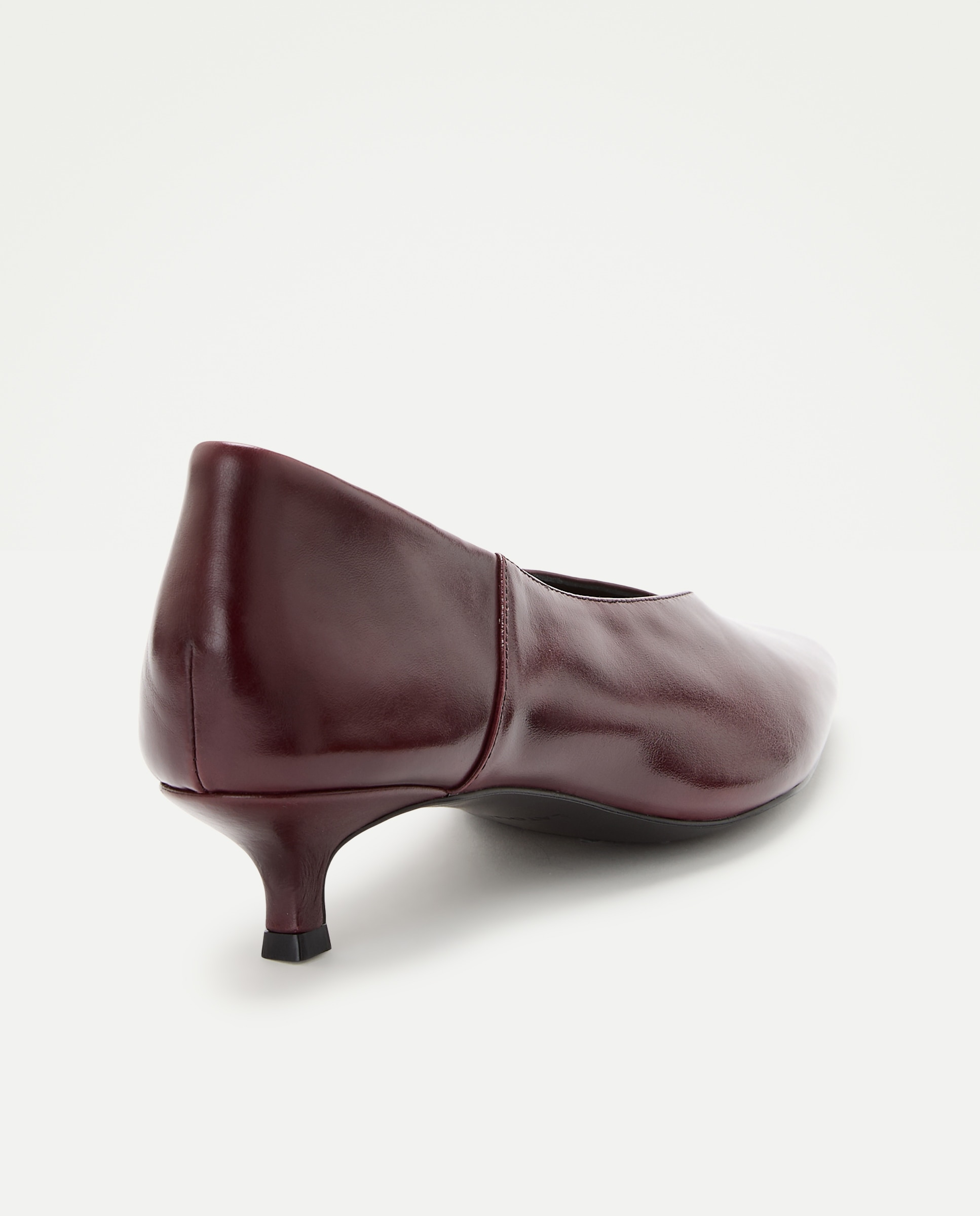 Sapatos de Salto com Tacão Oco Bordeaux-3