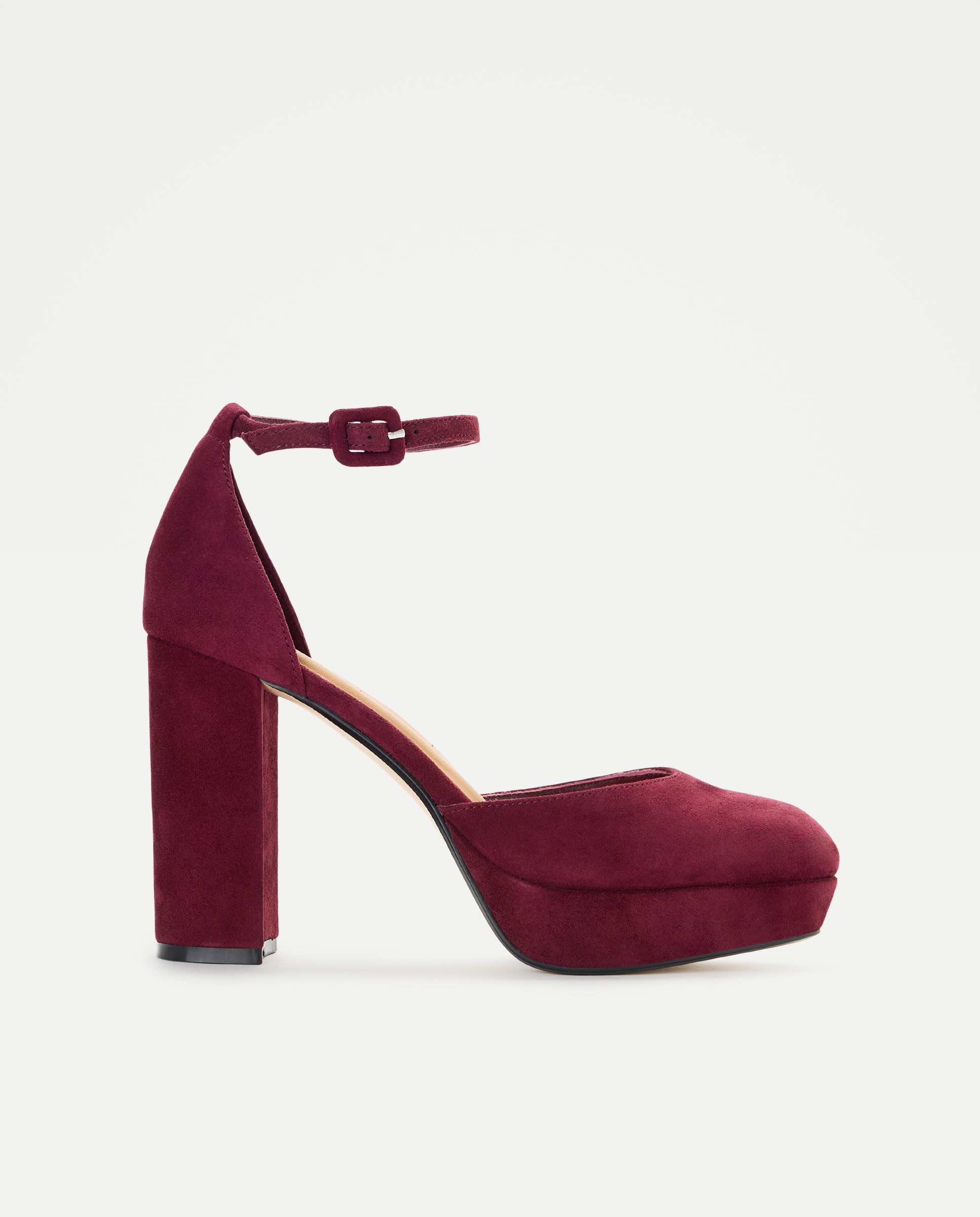 Imagen 0 de Zapato de mujer con tacón plataforma Burdeos