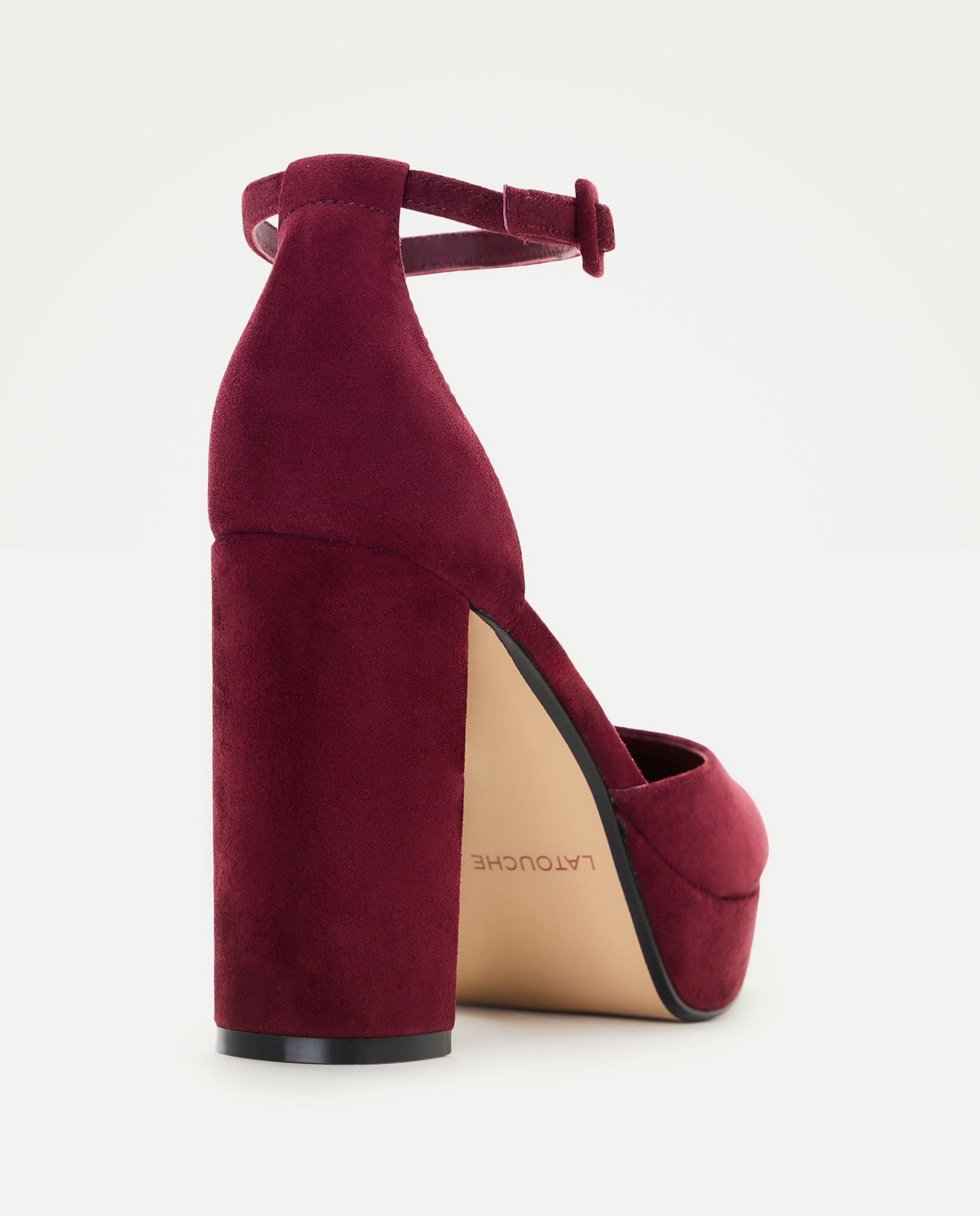 Zapato de mujer con tacón plataforma - Latouche - Burdeos Burdeos-3