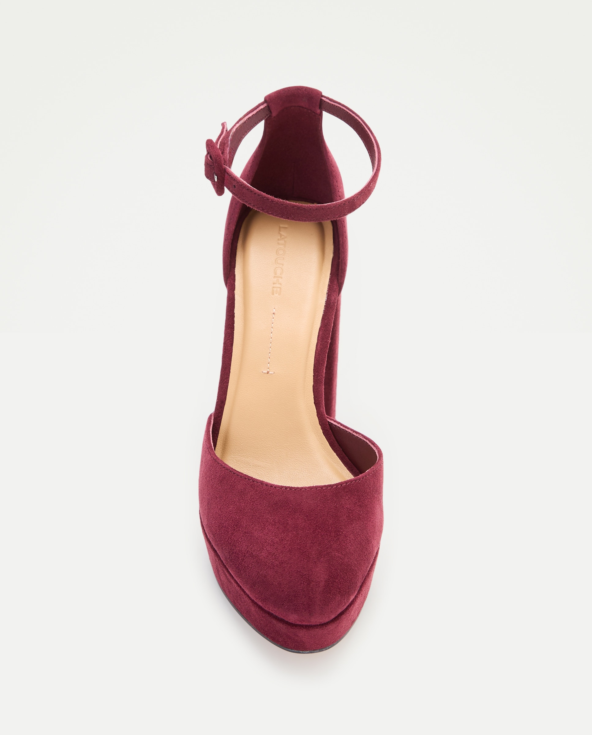 Zapato de mujer con tacón plataforma - Latouche - Burdeos Burdeos-4