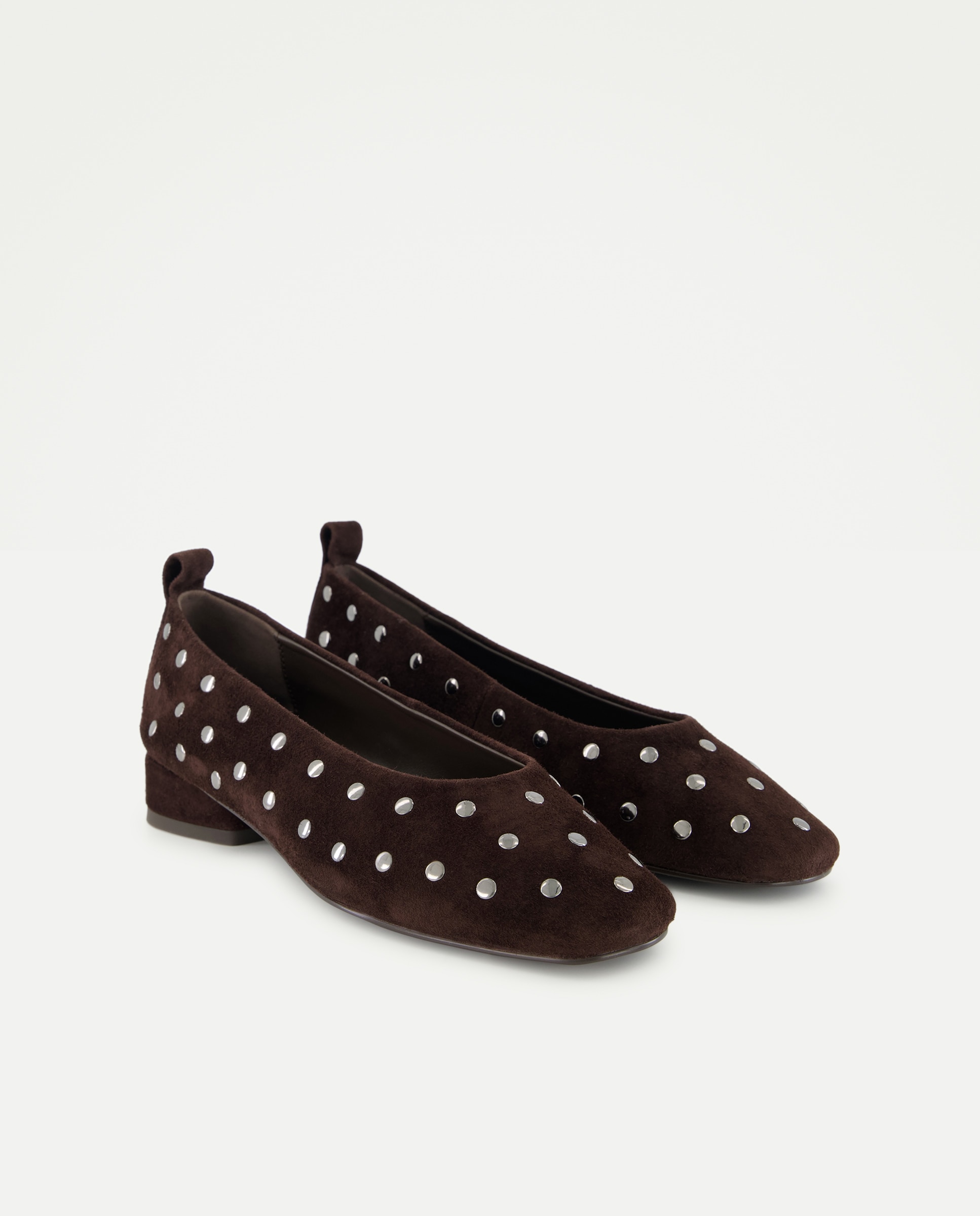 Zapato tacón , tachas - Latouche - Marrón Marrón-2