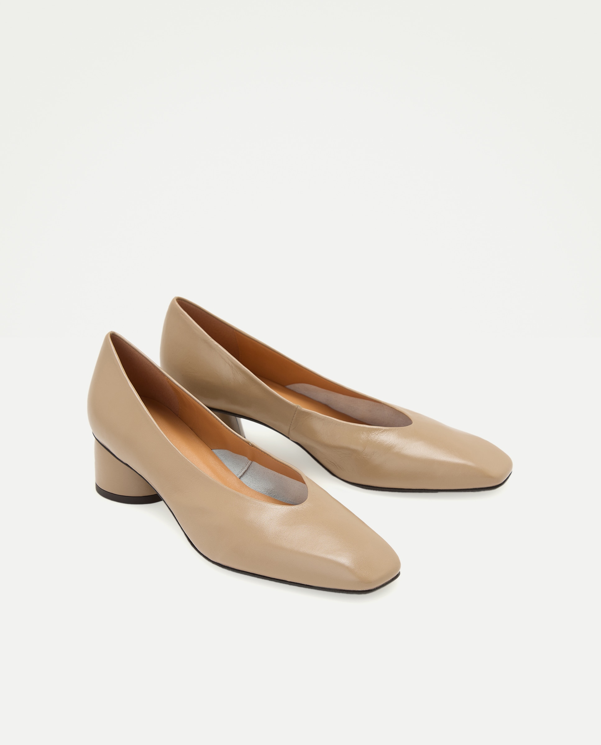 Sapatos de Salto sem Forro Essenciais Bege-2
