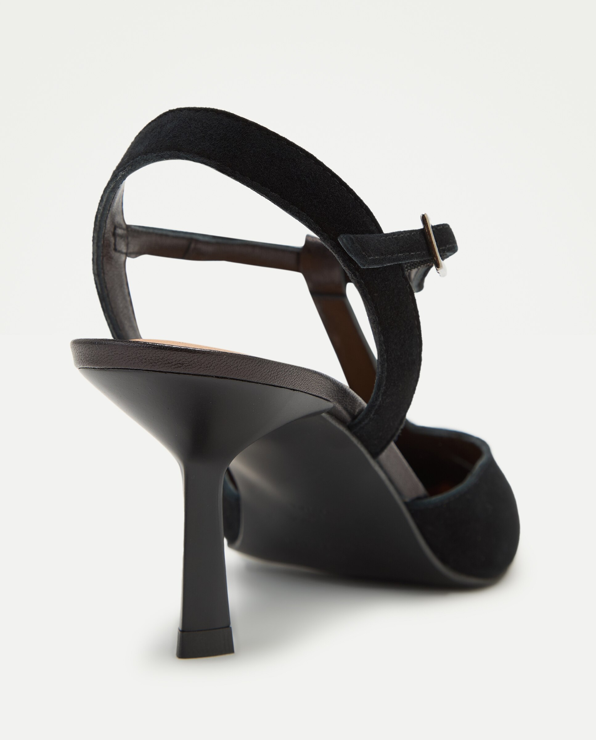Sapatos de Salto em T Combinados Preto-3