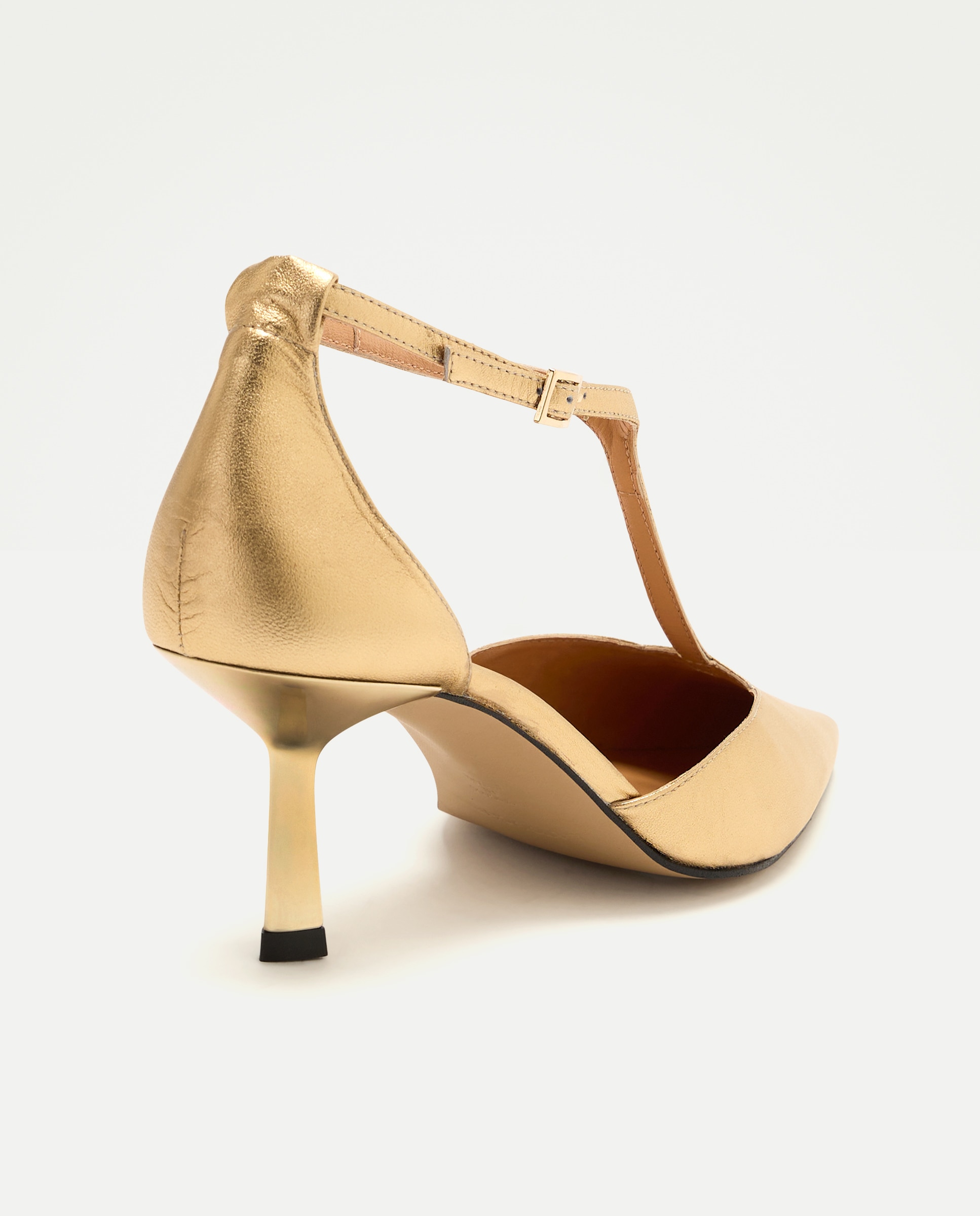 Sapatos de Salto em T 390 Ouro-3