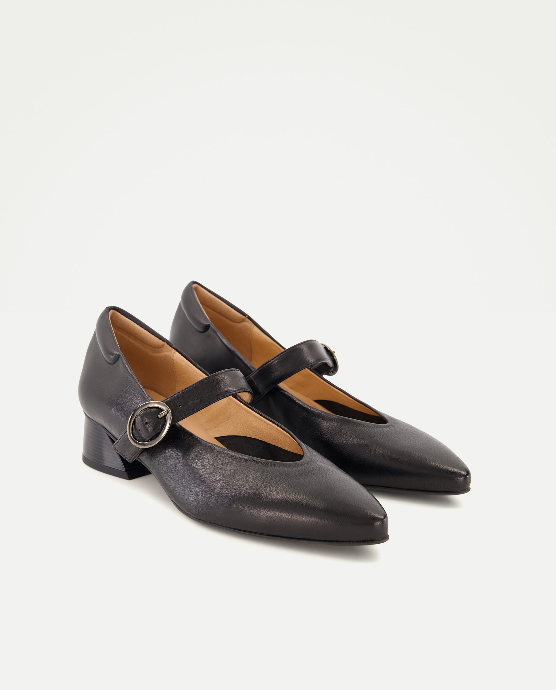 Zapato de mujer tacón mercedita - LT Comfort - Negro Negro-2