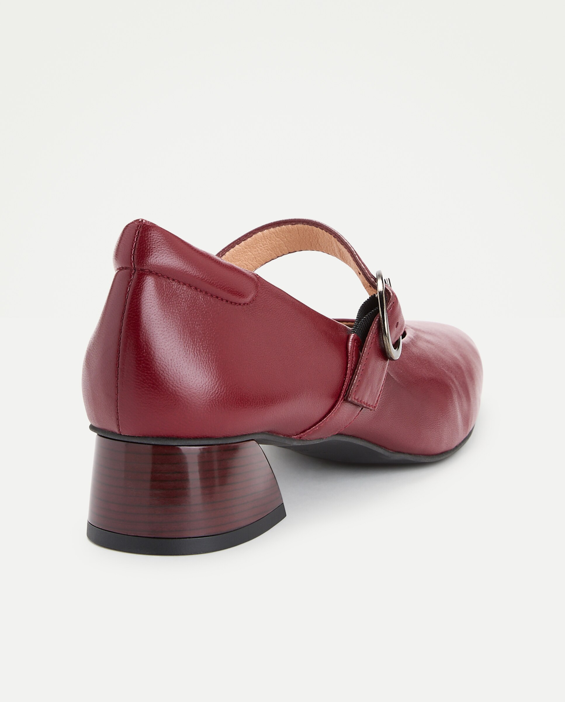 Sapatos de Presilha com Salto Bordeaux-3