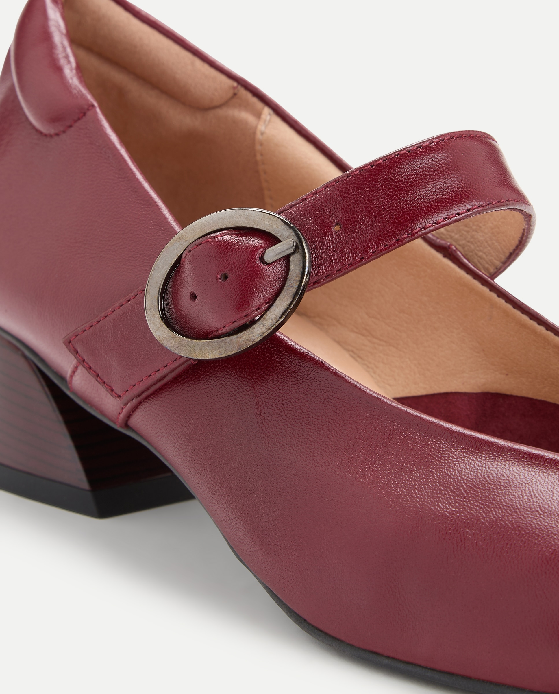 Sapatos de Presilha com Salto Bordeaux-5